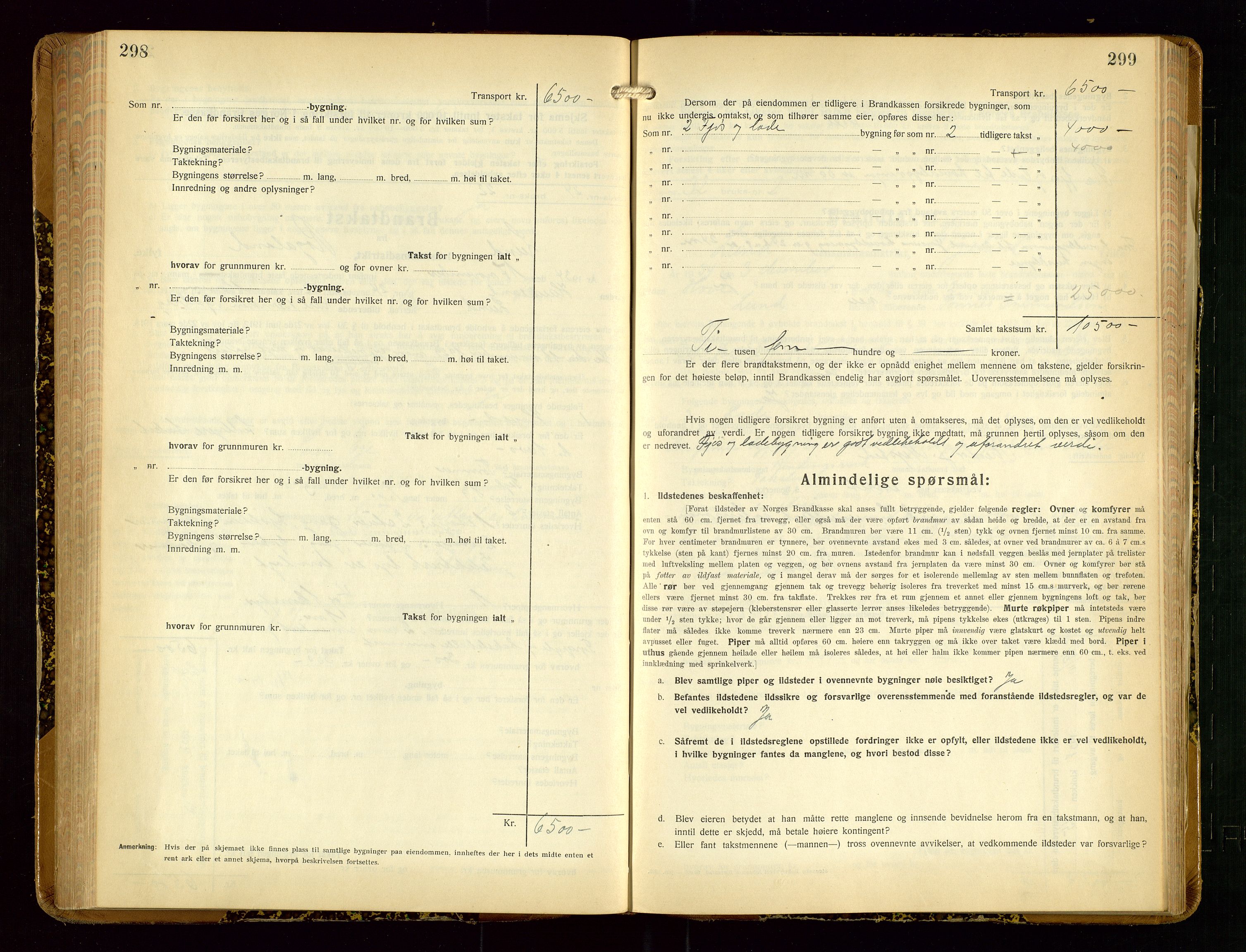 Lund lensmannskontor, AV/SAST-A-100303/Gob/L0005: "Brandtakstprotokoll", 1929-1938, s. 298-299