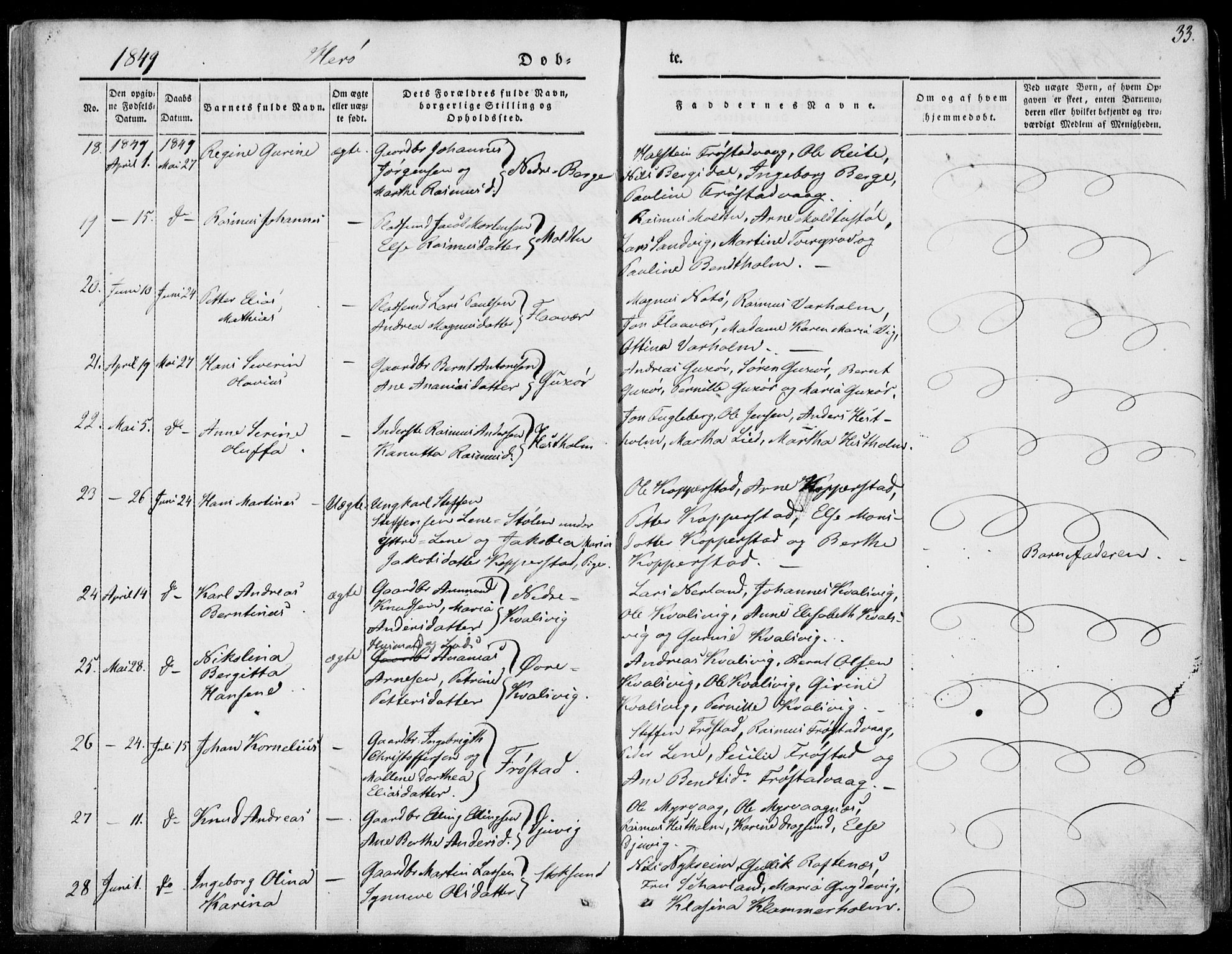 Ministerialprotokoller, klokkerbøker og fødselsregistre - Møre og Romsdal, AV/SAT-A-1454/507/L0070: Ministerialbok nr. 507A05, 1842-1873, s. 33