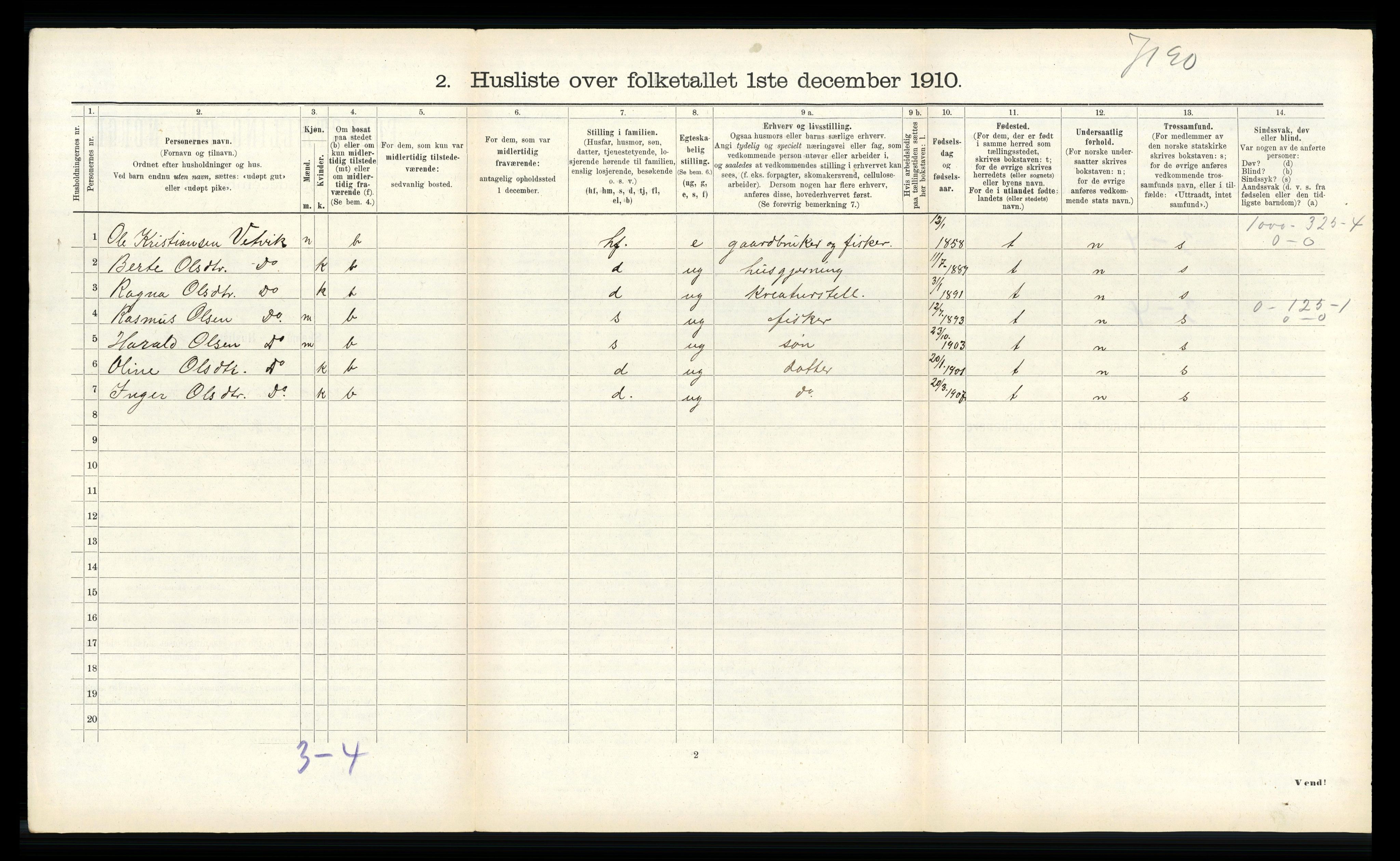 RA, Folketelling 1910 for 1438 Bremanger herred, 1910, s. 446