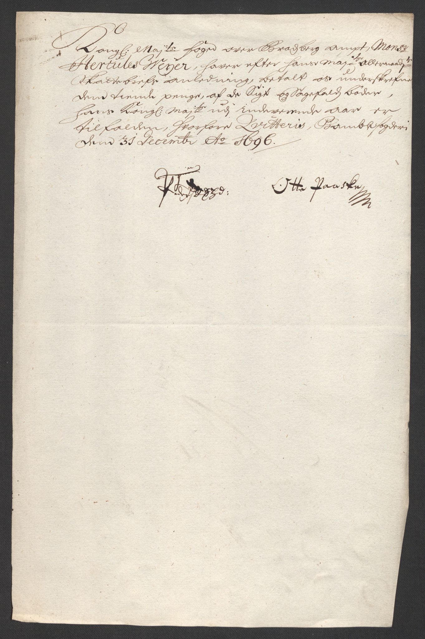 Rentekammeret inntil 1814, Reviderte regnskaper, Fogderegnskap, RA/EA-4092/R36/L2095: Fogderegnskap Øvre og Nedre Telemark og Bamble, 1696, s. 195