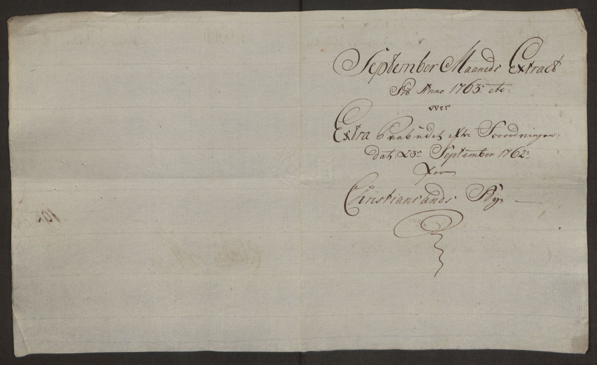 Rentekammeret inntil 1814, Reviderte regnskaper, Byregnskaper, AV/RA-EA-4066/R/Rm/L0265/0001: [M6] Kontribusjonsregnskap / Ekstraskatt, 1762-1764, s. 173