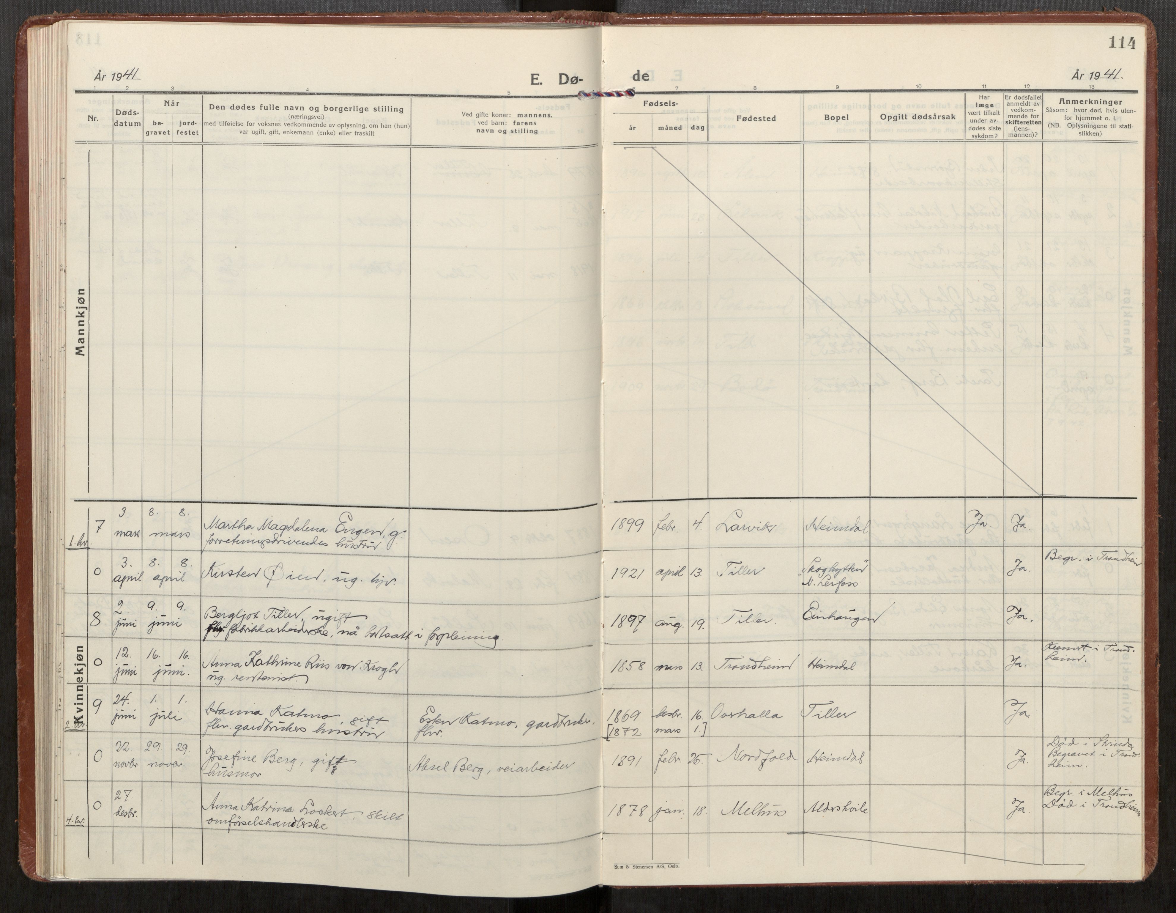 Klæbu sokneprestkontor, AV/SAT-A-1112: Ministerialbok nr. 4, 1925-1943, s. 114