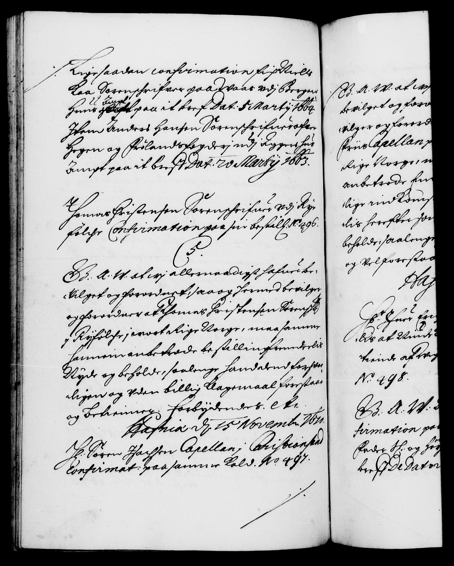 Danske Kanselli 1572-1799, RA/EA-3023/F/Fc/Fca/Fcaa/L0011: Norske registre (mikrofilm), 1670-1673, s. 303b