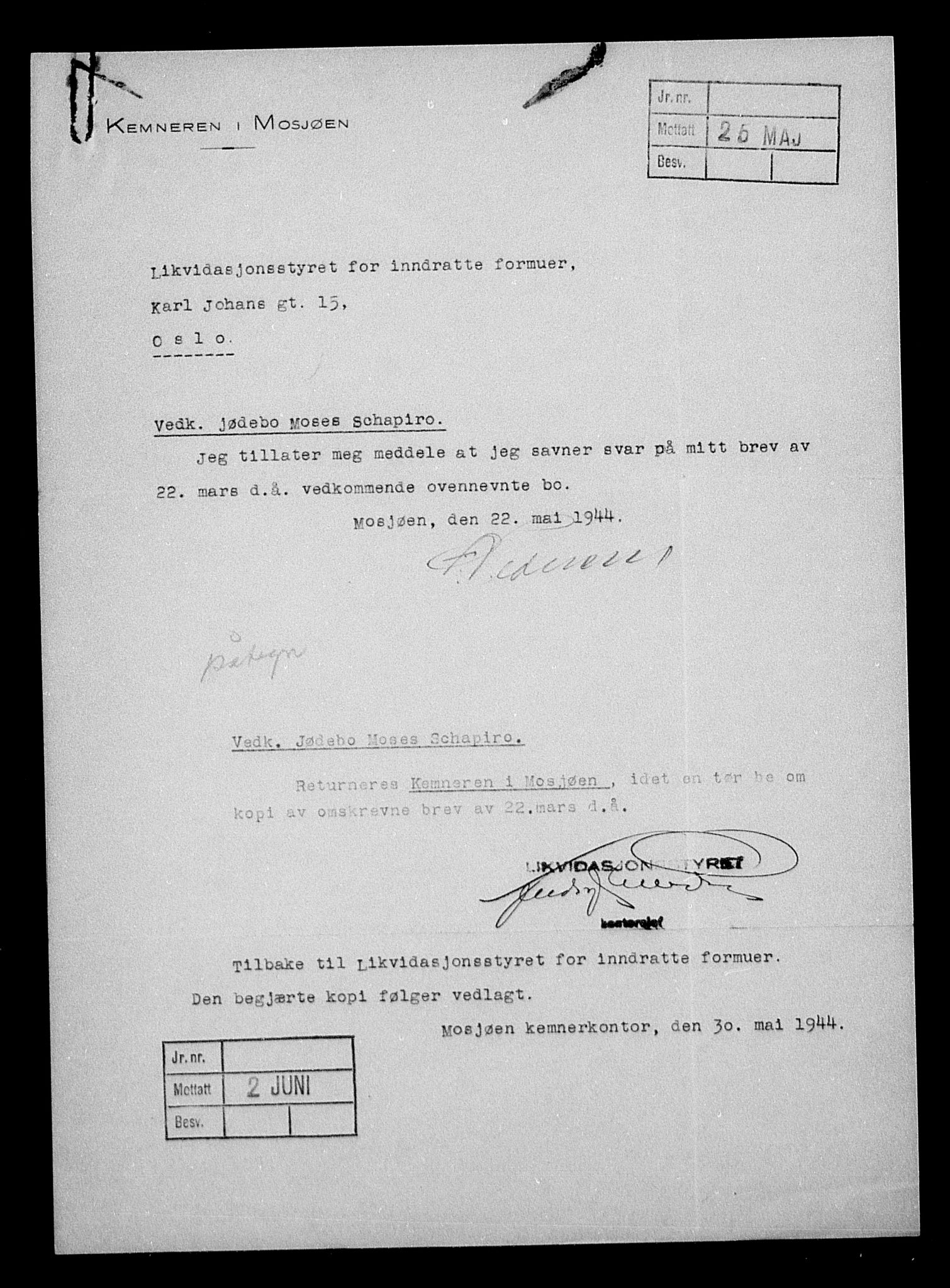 Justisdepartementet, Tilbakeføringskontoret for inndratte formuer, AV/RA-S-1564/H/Hc/Hcb/L0915: --, 1945-1947, s. 360