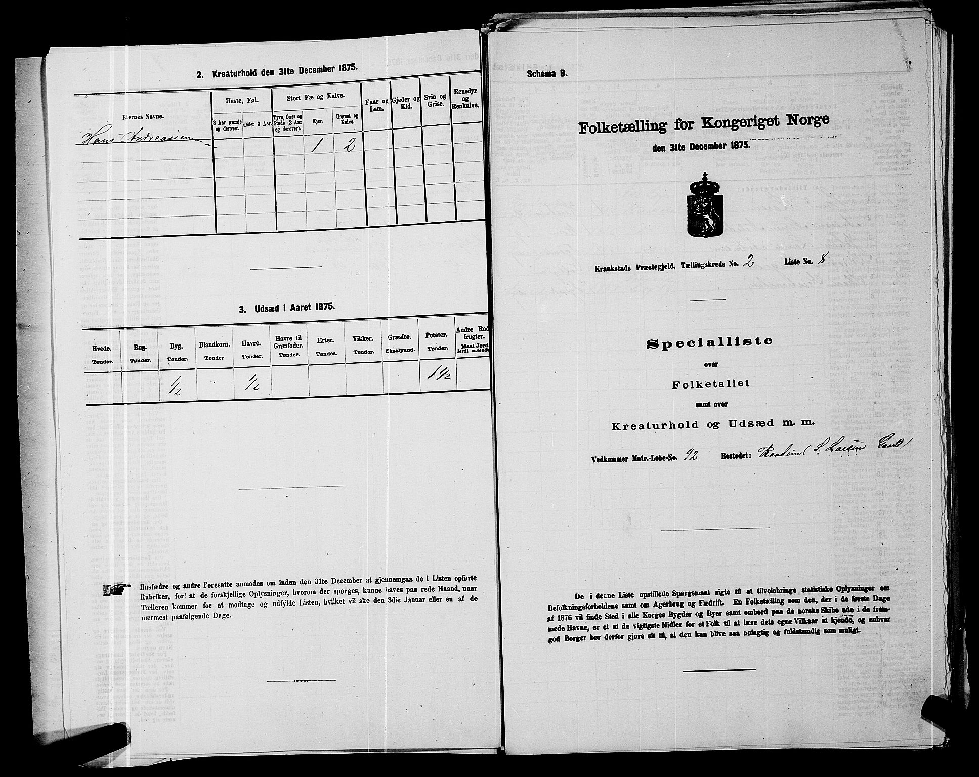 RA, Folketelling 1875 for 0212P Kråkstad prestegjeld, 1875, s. 149