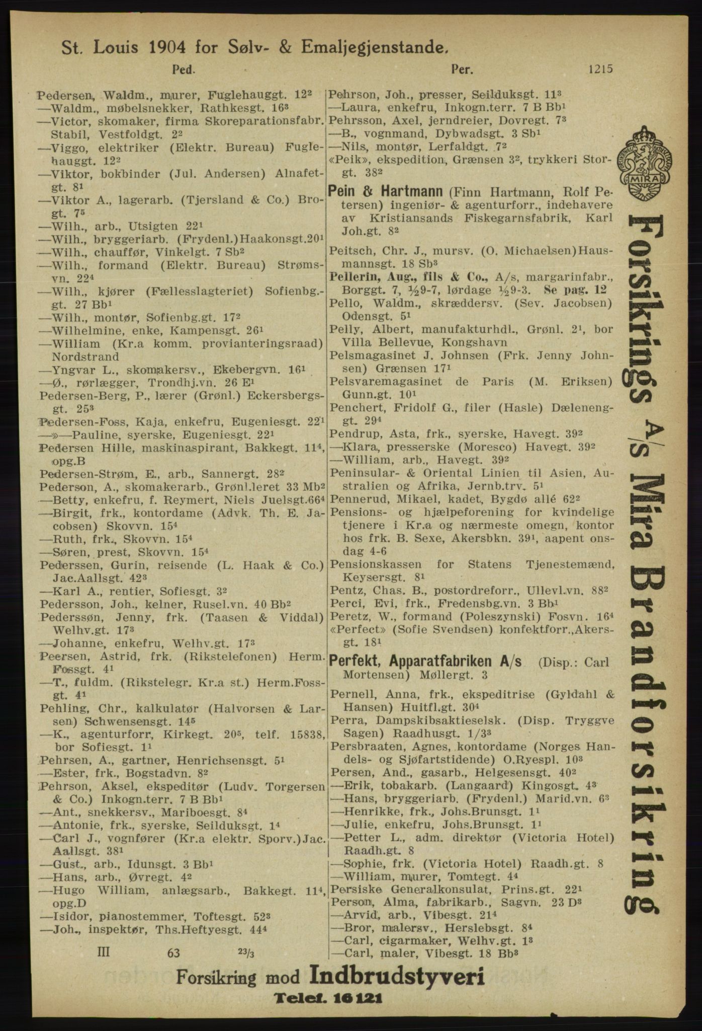 Kristiania/Oslo adressebok, PUBL/-, 1918, s. 1240