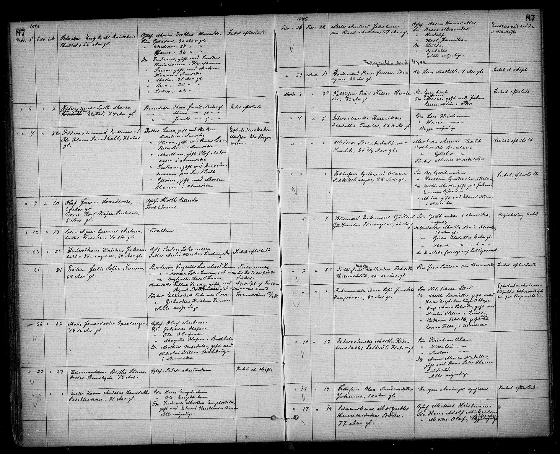 Eidsvoll lensmannskontor, AV/SAO-A-10266a/H/Ha/Haa/L0002: Dødsfallsprotokoll, 1871-1896, s. 87