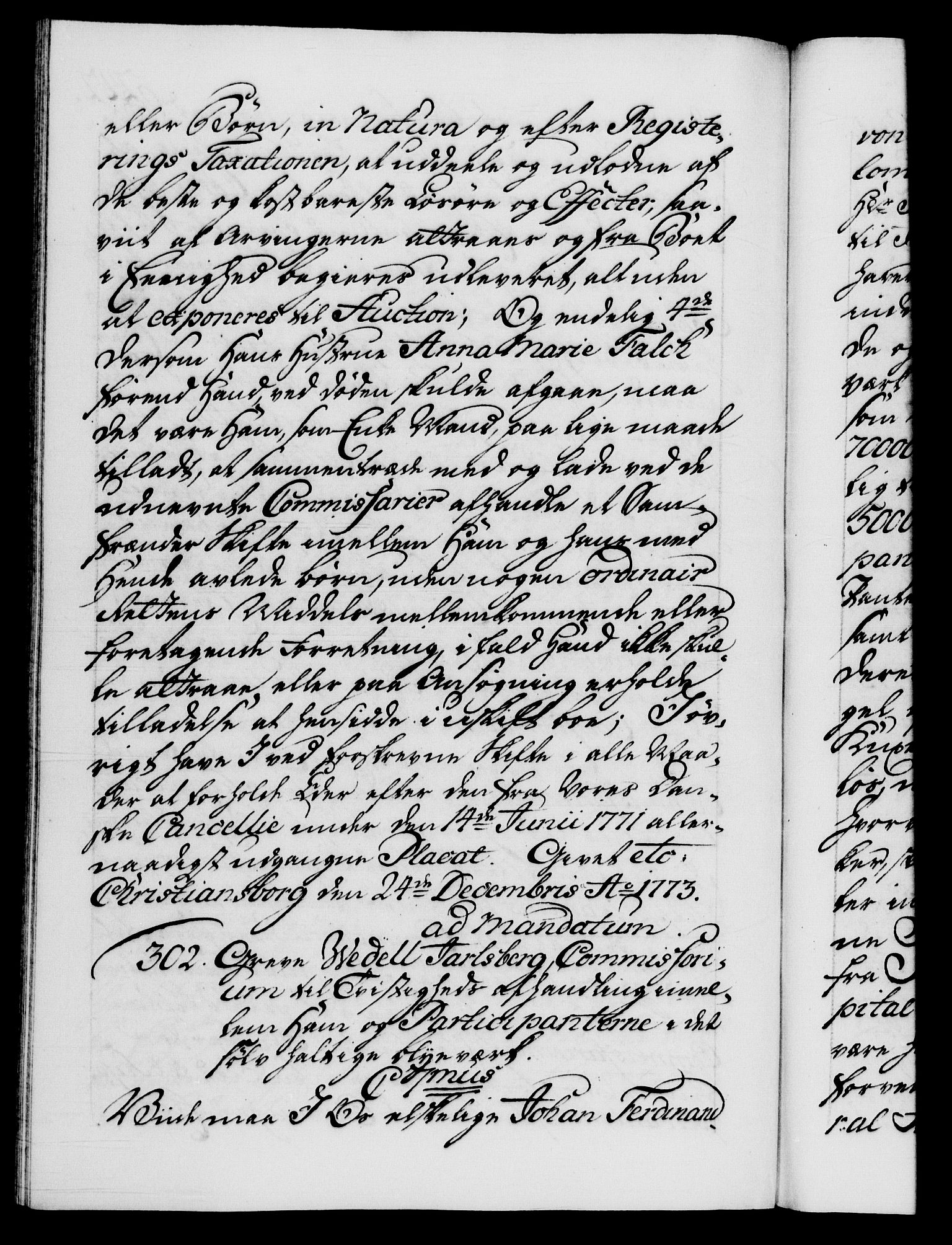 Danske Kanselli 1572-1799, AV/RA-EA-3023/F/Fc/Fca/Fcab/L0041: Norske tegnelser, 1773-1776, s. 242b