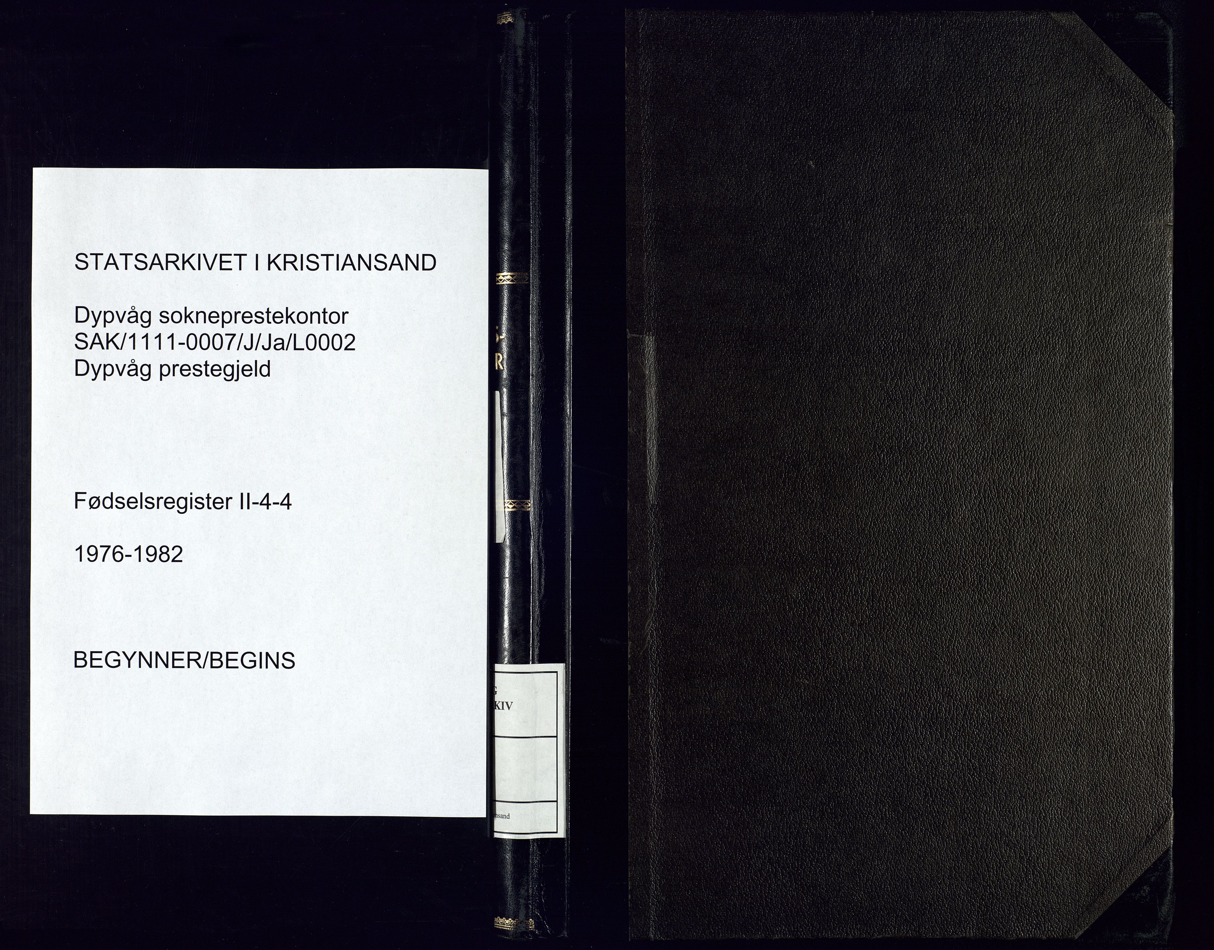 Dypvåg sokneprestkontor, AV/SAK-1111-0007/J/Ja/L0002: Fødselsregister nr. II.4.4, 1976-1982