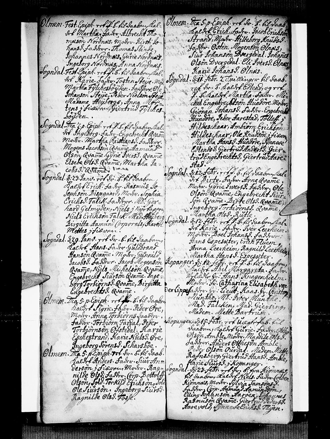 Sogndal sokneprestembete, AV/SAB-A-81301/H/Haa/Haaa/L0002: Ministerialbok nr. A 2, 1725-1741, s. 5