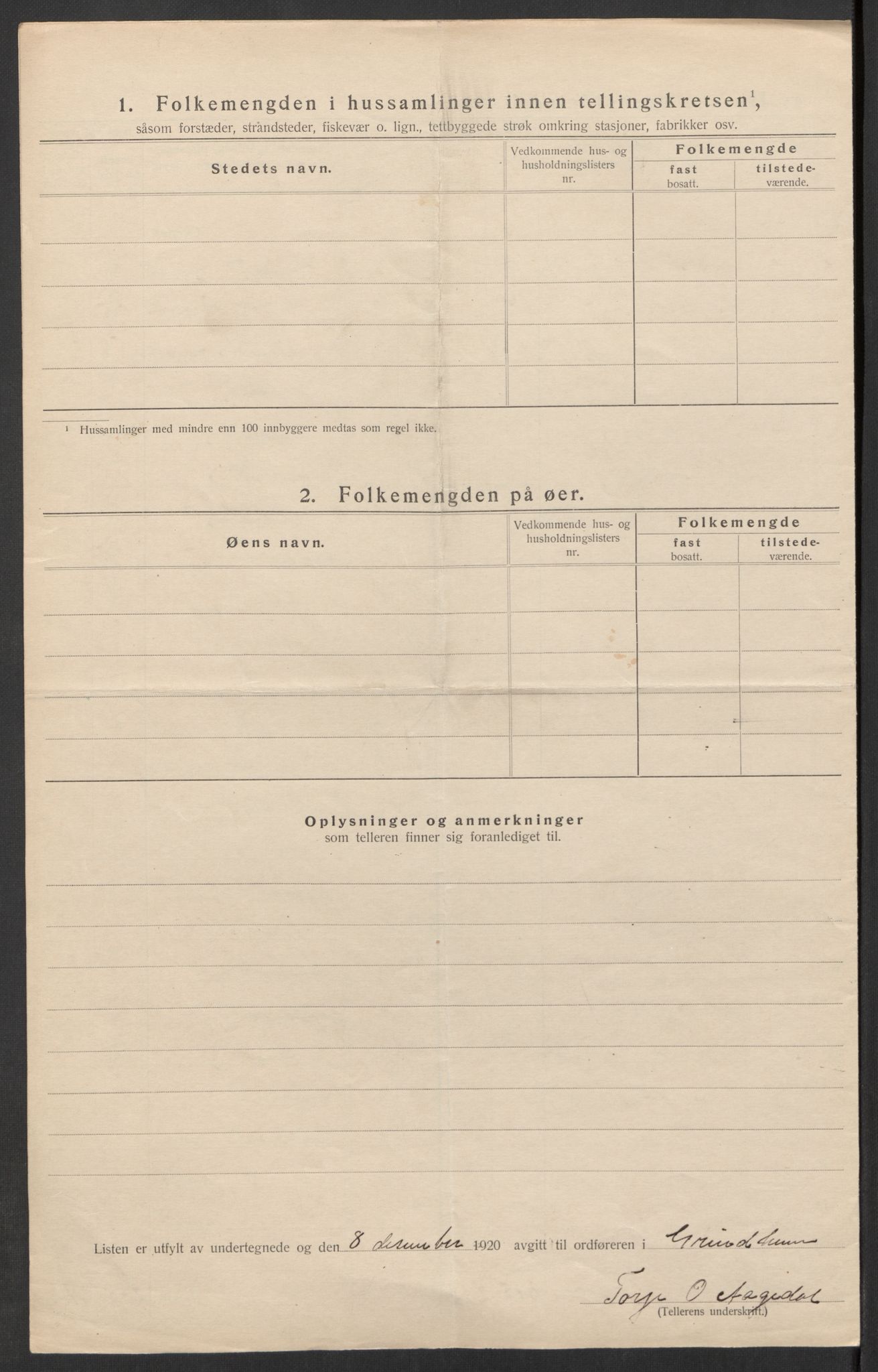 SAK, Folketelling 1920 for 1025 Grindheim herred, 1920, s. 17