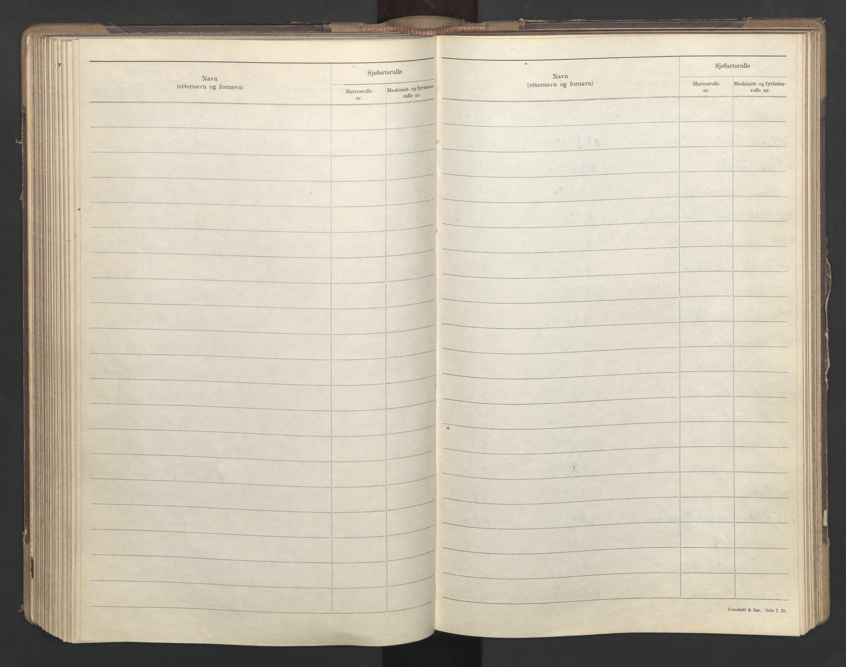 Sandefjord innrulleringskontor, SAKO/A-788/G/Ga/L0003: Register til annotasjons- og hovedrulle, 1942, s. 165