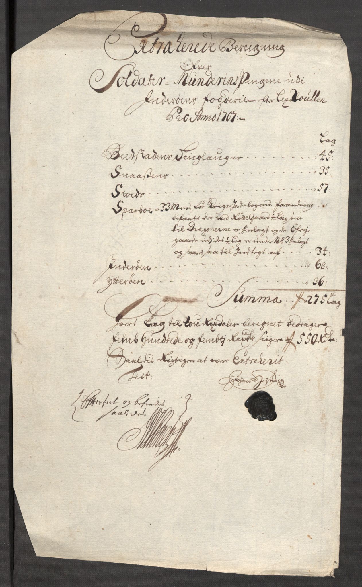Rentekammeret inntil 1814, Reviderte regnskaper, Fogderegnskap, RA/EA-4092/R63/L4315: Fogderegnskap Inderøy, 1706-1707, s. 388