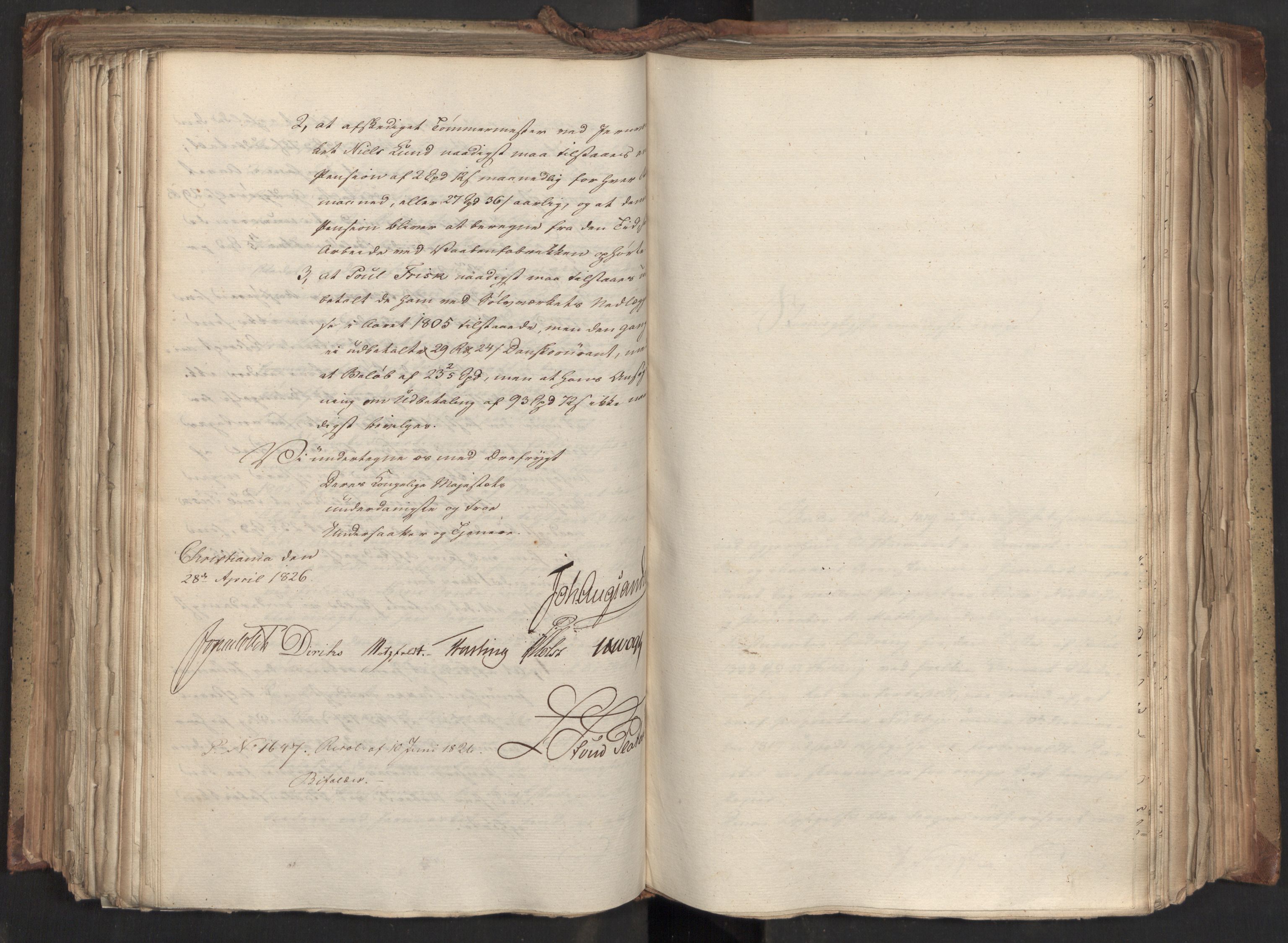 Statsrådsavdelingen i Stockholm, AV/RA-S-1003/D/Da/L0046: Regjeringsinnstillinger nr. 3308-3500, 1826, s. 263