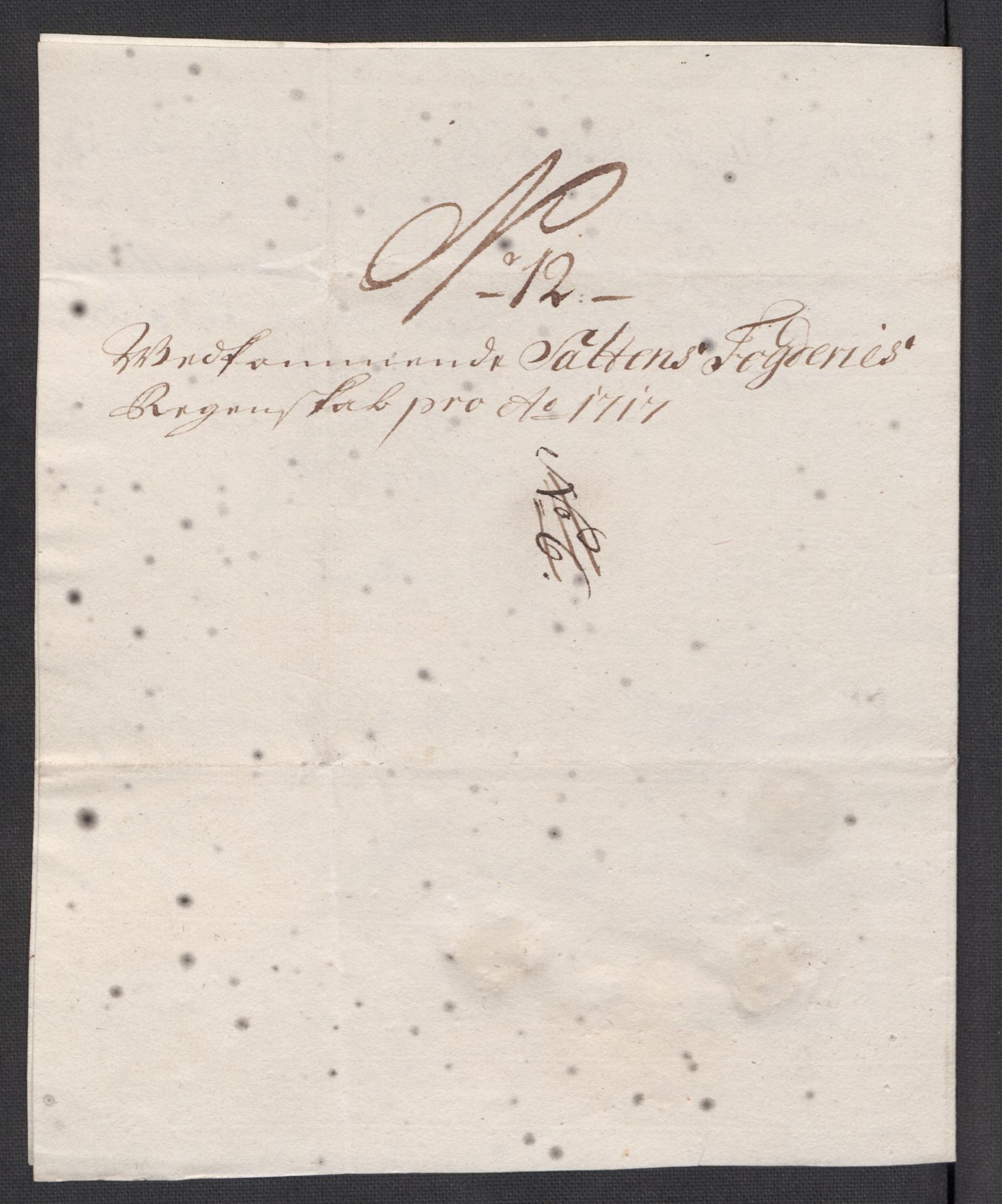 Rentekammeret inntil 1814, Reviderte regnskaper, Fogderegnskap, AV/RA-EA-4092/R66/L4587: Fogderegnskap Salten, 1717, s. 117