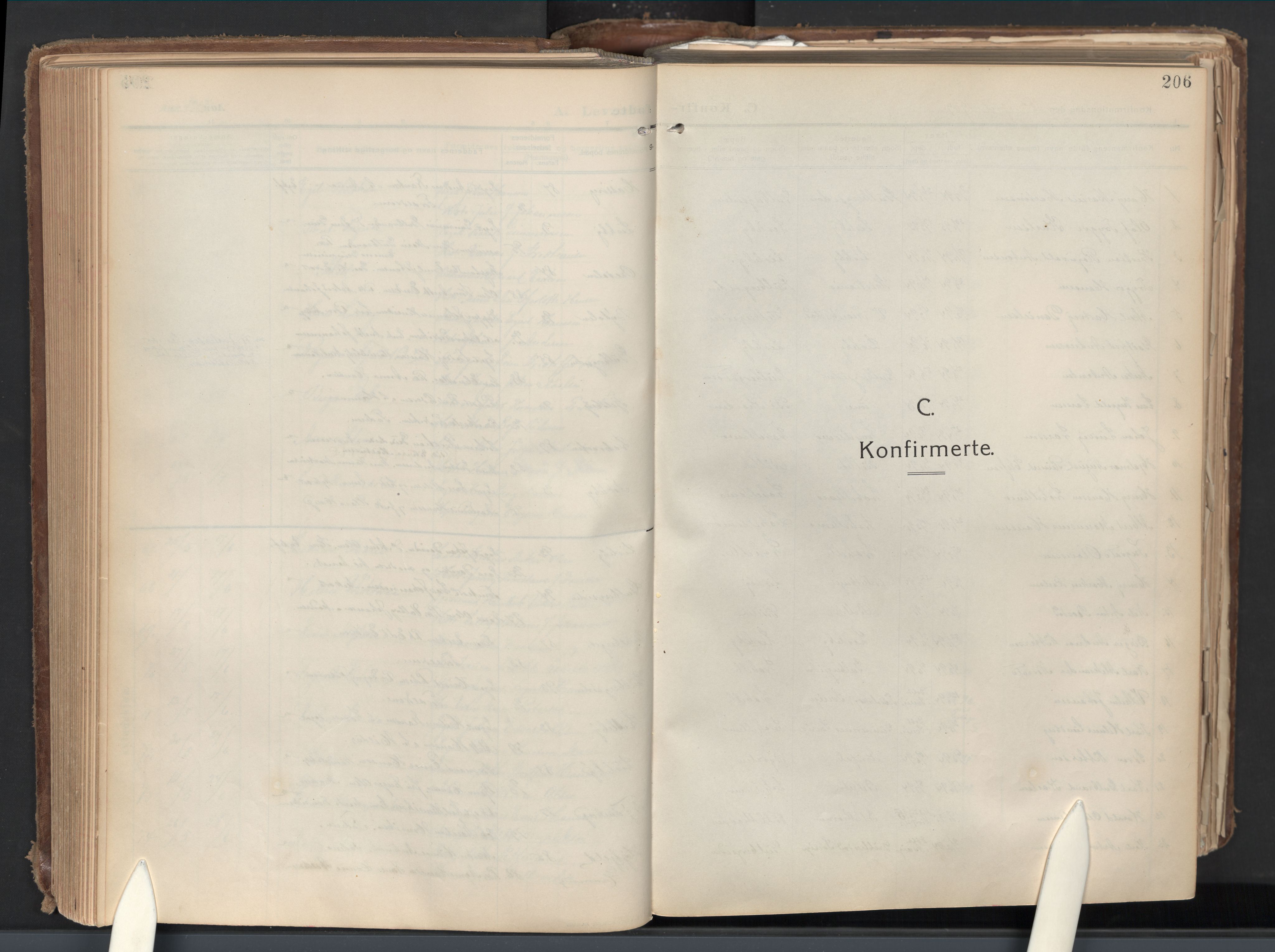 Glemmen prestekontor Kirkebøker, AV/SAO-A-10908/G/Ga/L0007: Klokkerbok nr. 7, 1909-1930, s. 206