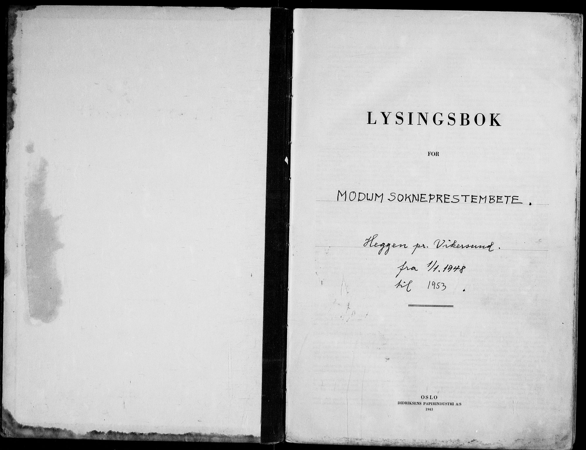 Modum kirkebøker, AV/SAKO-A-234/H/Ha/L0005: Lysningsprotokoll nr. I 5, 1949-1953