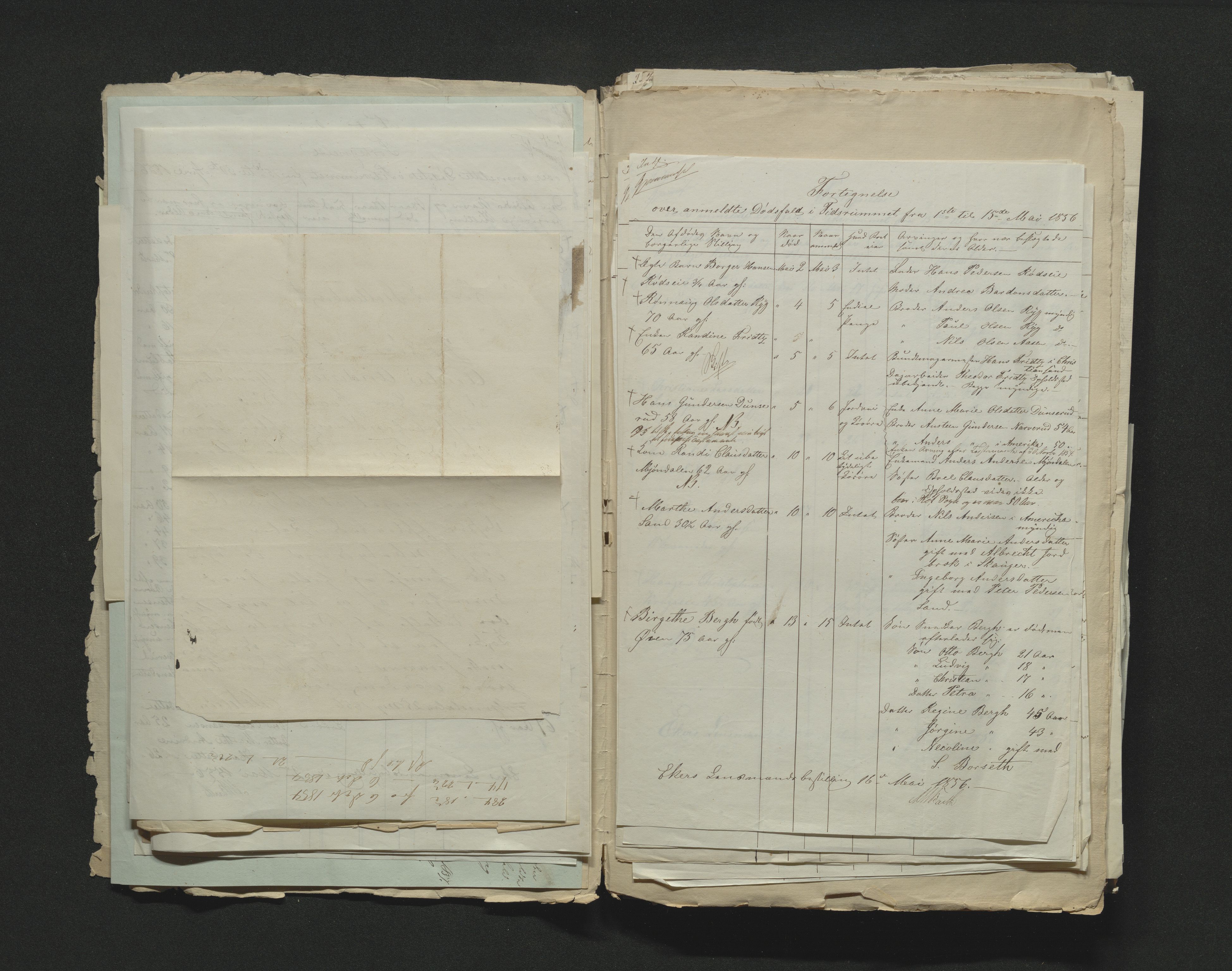 Eiker, Modum og Sigdal sorenskriveri, AV/SAKO-A-123/H/Ha/Hab/L0009: Dødsfallsmeldinger, 1854-1857, s. 280