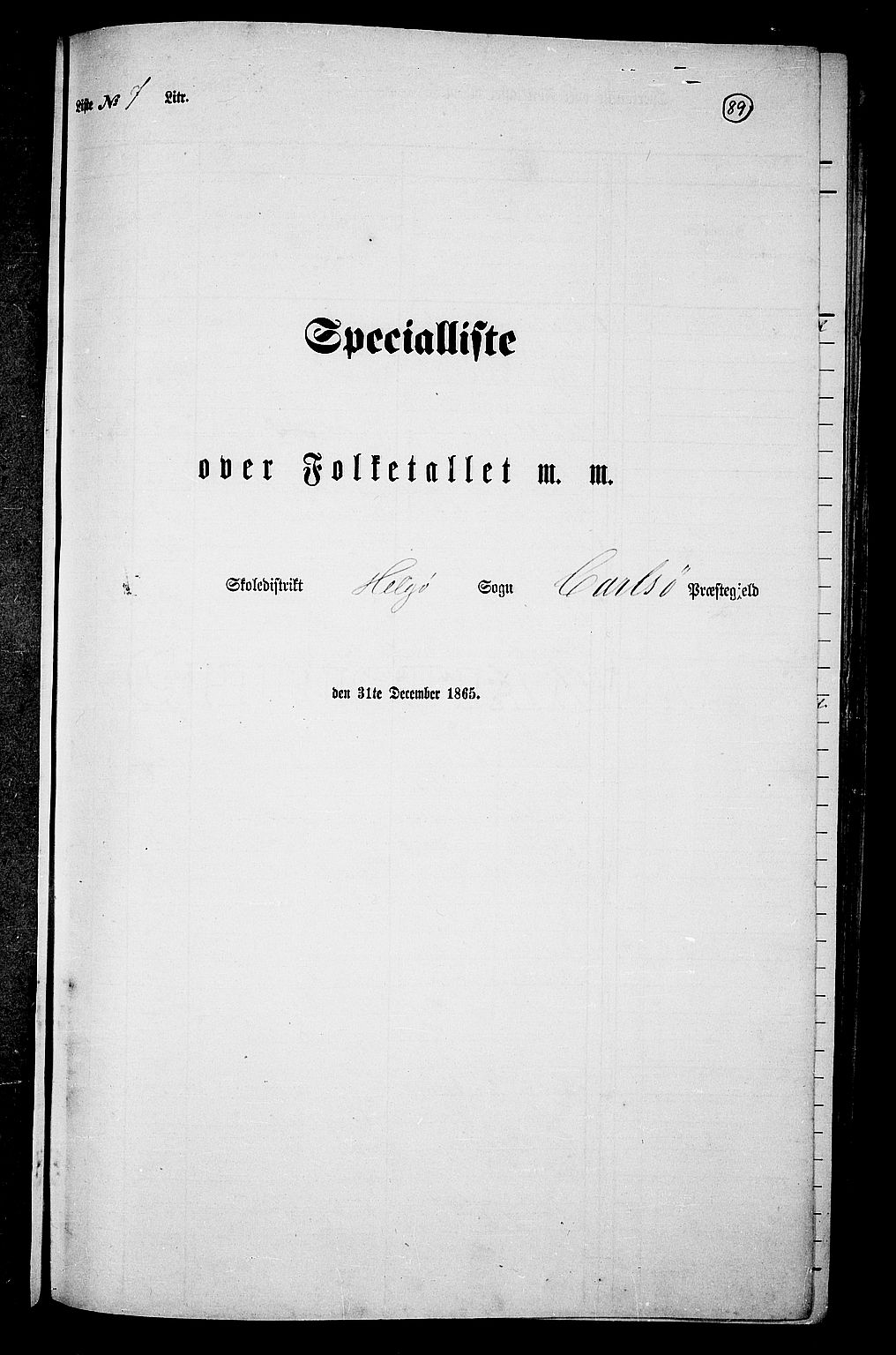 RA, Folketelling 1865 for 1936P Karlsøy prestegjeld, 1865, s. 86