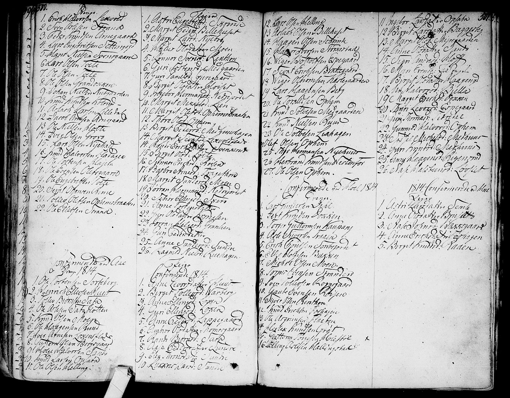 Ål kirkebøker, AV/SAKO-A-249/F/Fa/L0003: Ministerialbok nr. I 3, 1807-1814, s. 500-501