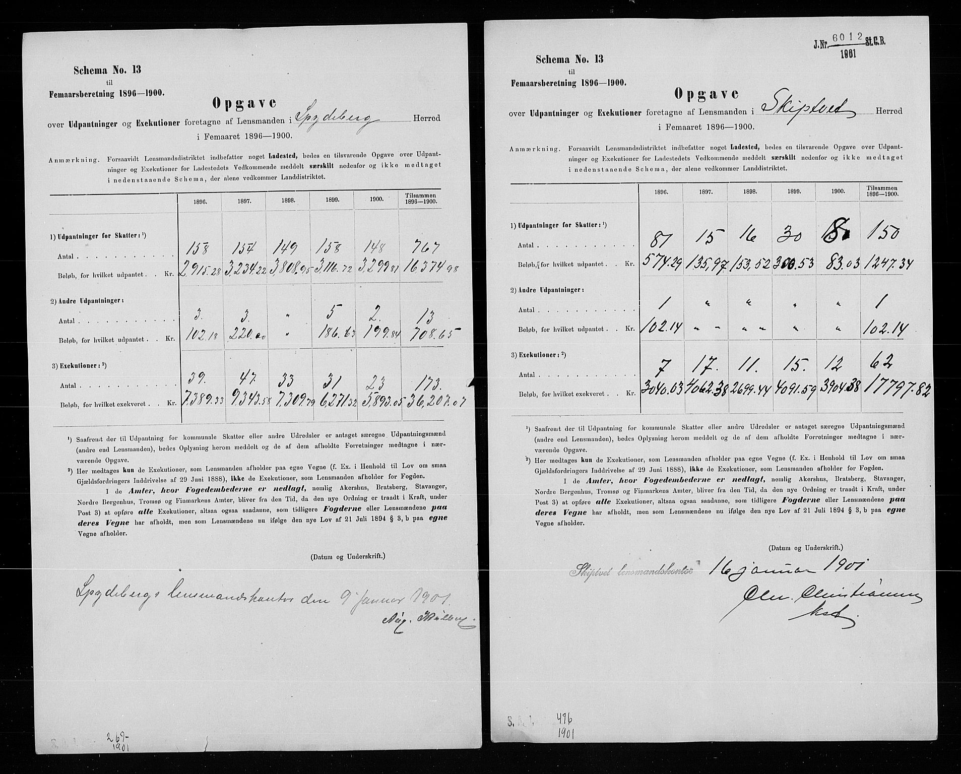 Statistisk sentralbyrå, Næringsøkonomiske emner, Generelt - Amtmennenes femårsberetninger, AV/RA-S-2233/F/Fa/L0095: --, 1896-1900, s. 6