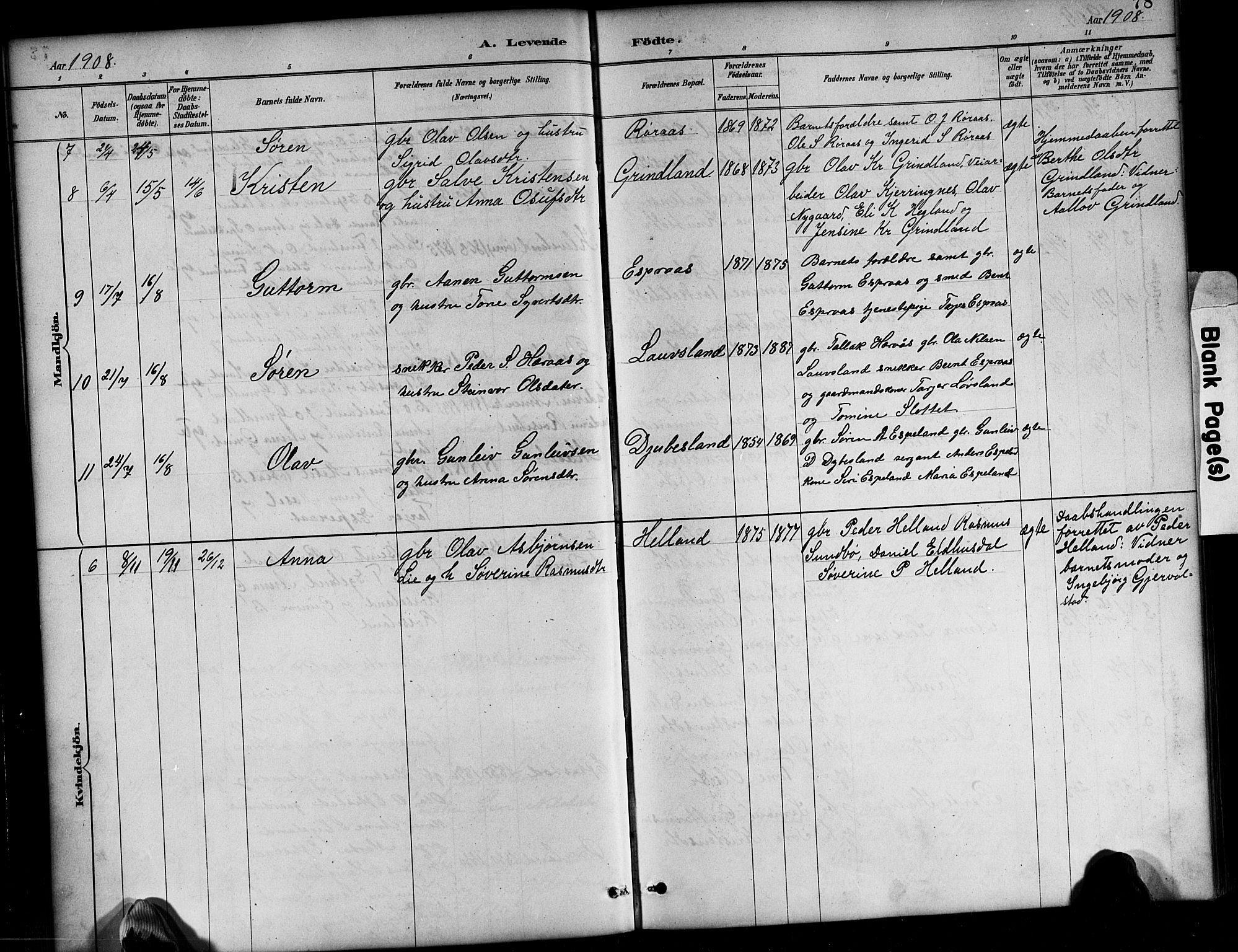 Bjelland sokneprestkontor, AV/SAK-1111-0005/F/Fb/Fbb/L0005: Klokkerbok nr. B 5, 1887-1918, s. 78