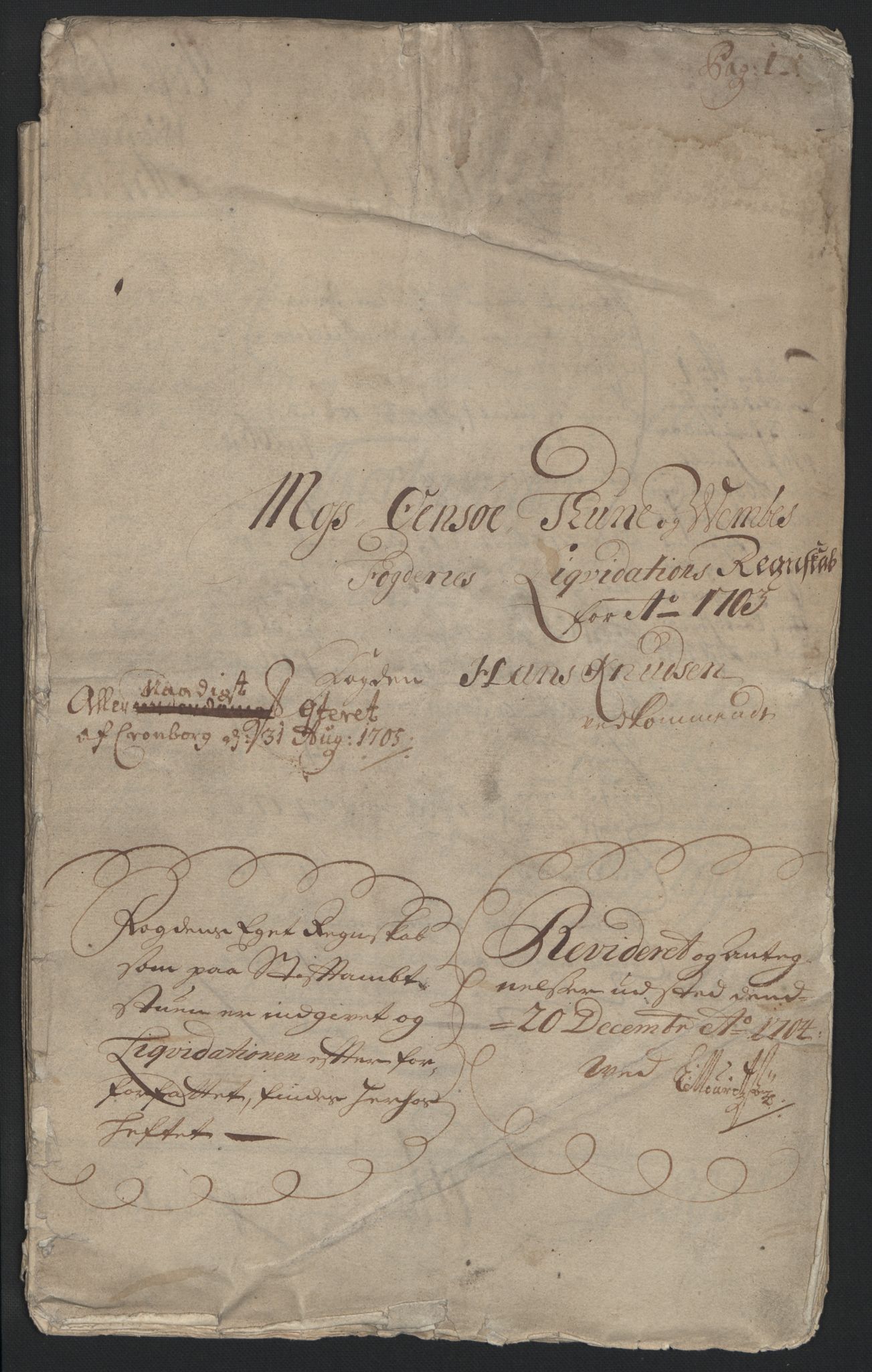Rentekammeret inntil 1814, Reviderte regnskaper, Fogderegnskap, RA/EA-4092/R04/L0132: Fogderegnskap Moss, Onsøy, Tune, Veme og Åbygge, 1703-1704, s. 5