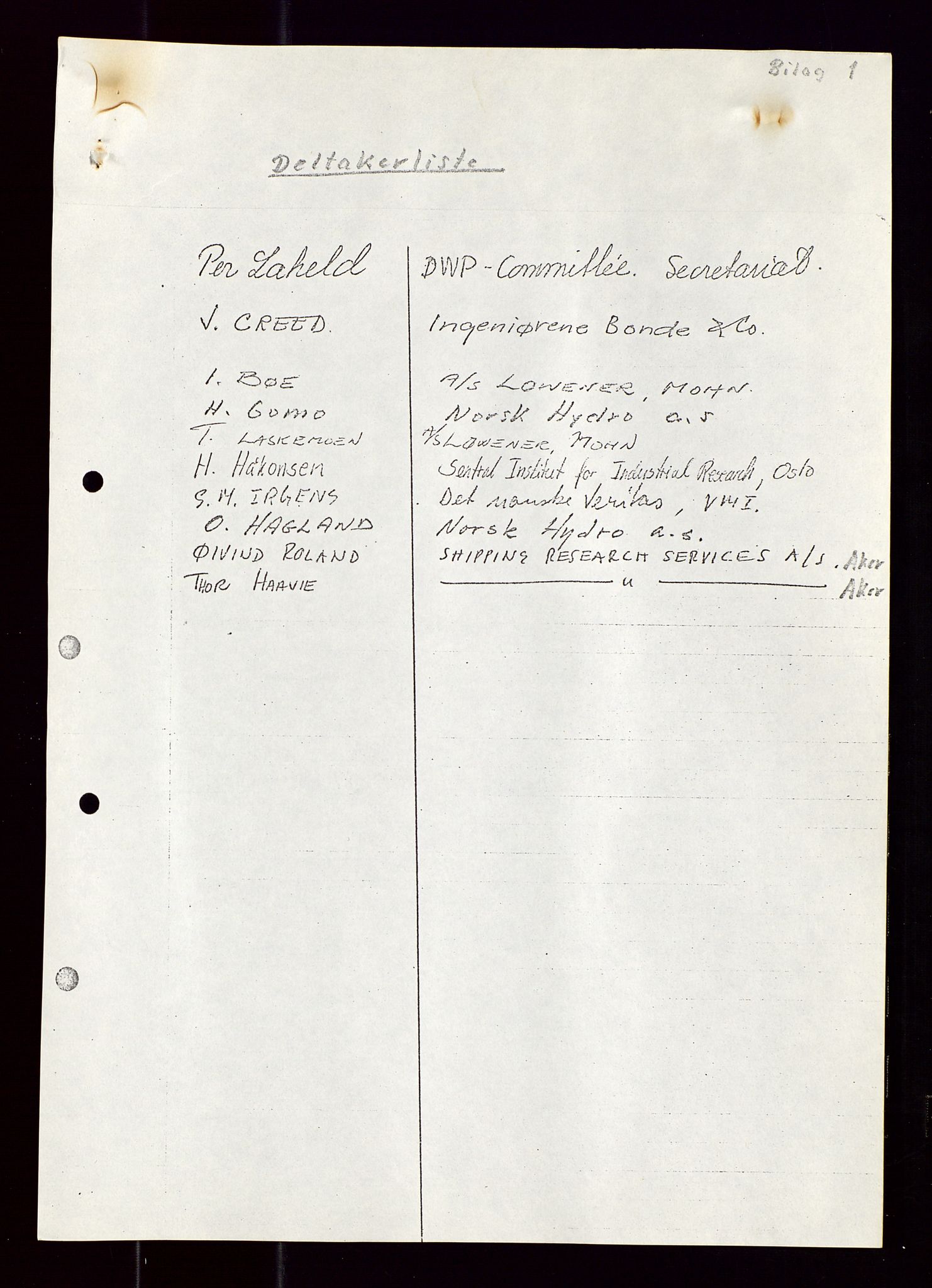 Industridepartementet, Oljekontoret, AV/SAST-A-101348/Di/L0001: DWP, møter juni - november, komiteemøter nr. 19 - 26, 1973-1974, s. 407