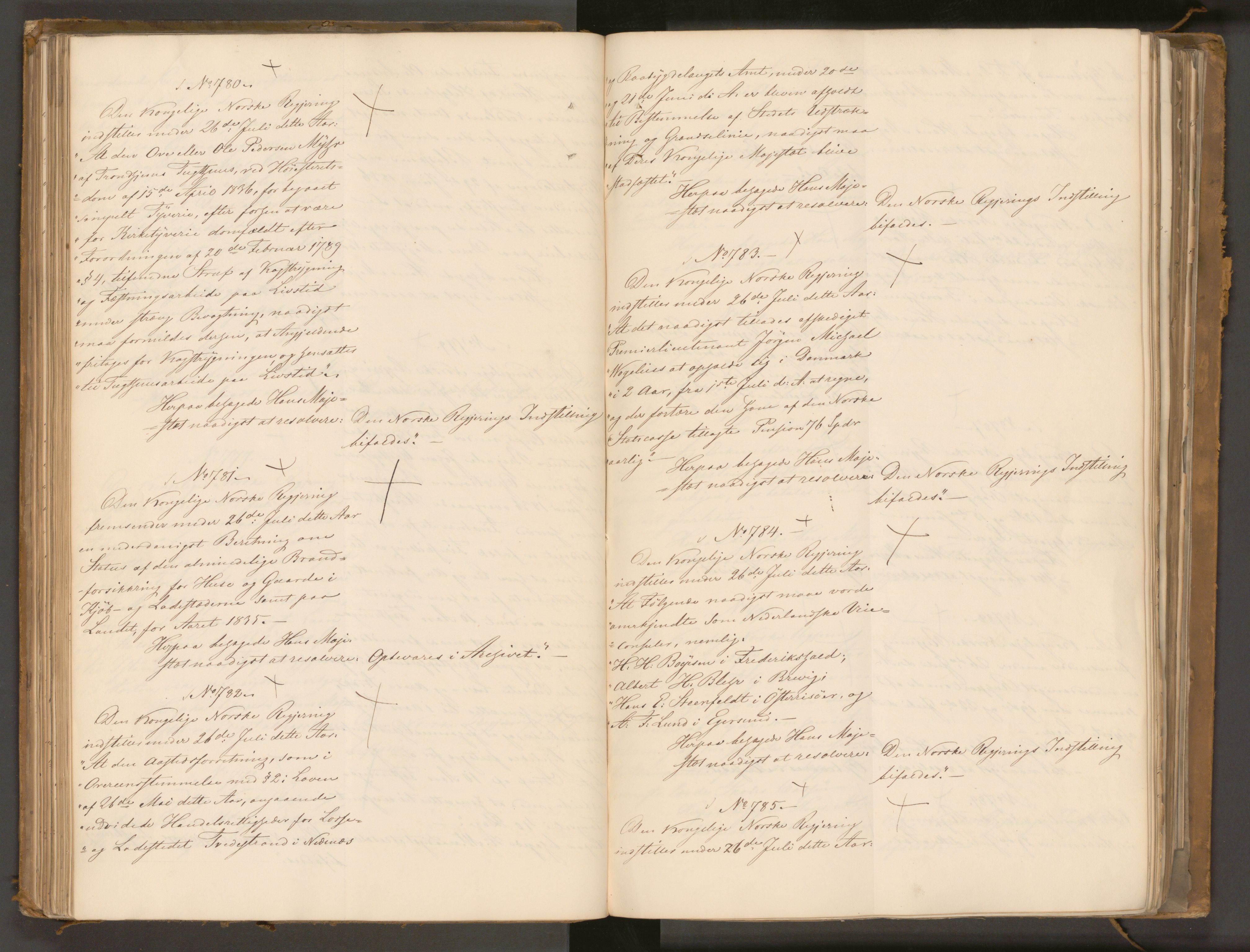 Statsrådssekretariatet, AV/RA-S-1001/A/Ab/L0043: Kgl. res. nr. 632-1192, 2. halvår, 1836