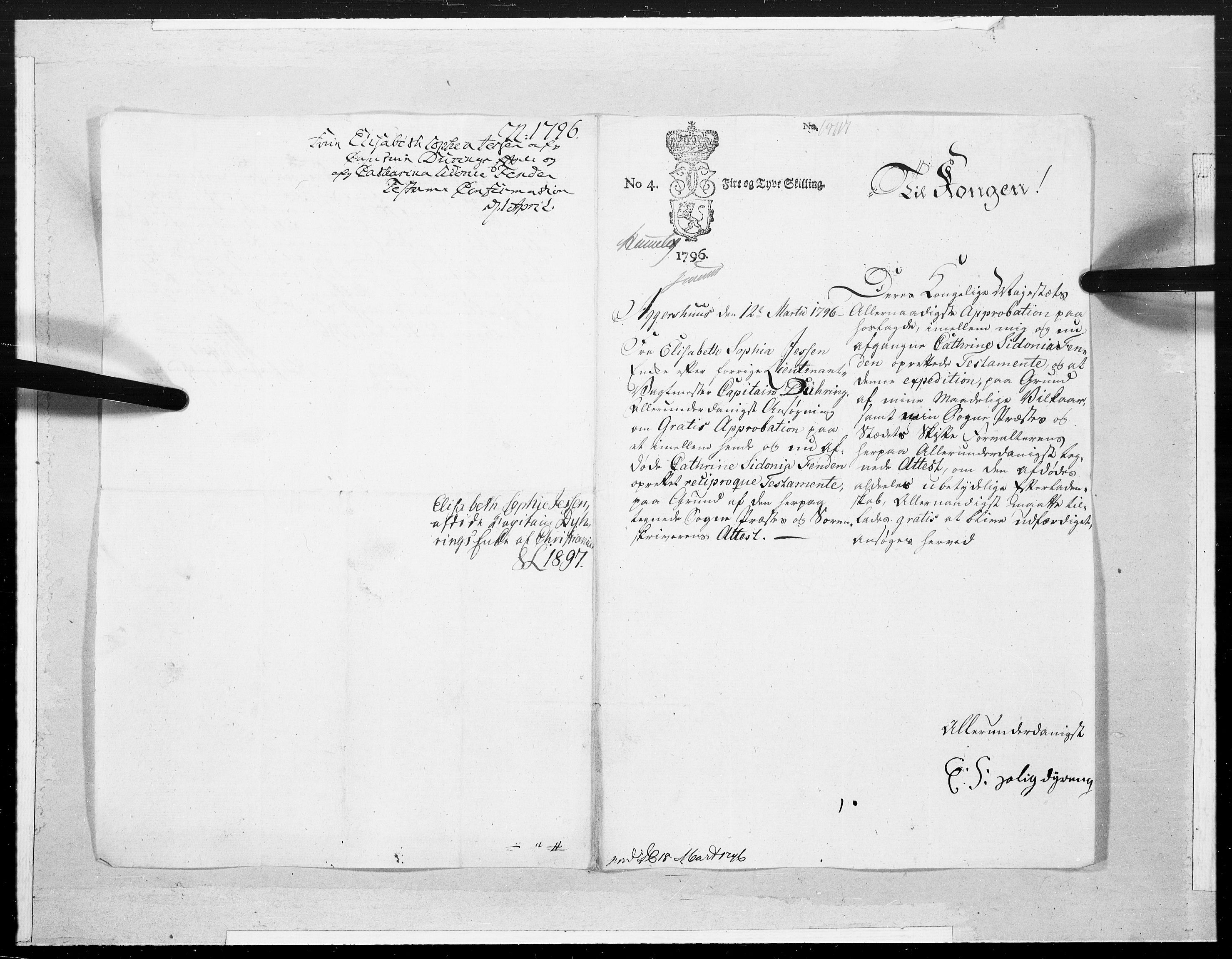 Danske Kanselli 1572-1799, AV/RA-EA-3023/F/Fc/Fcc/Fcca/L0305: Norske innlegg 1572-1799, 1796, s. 23