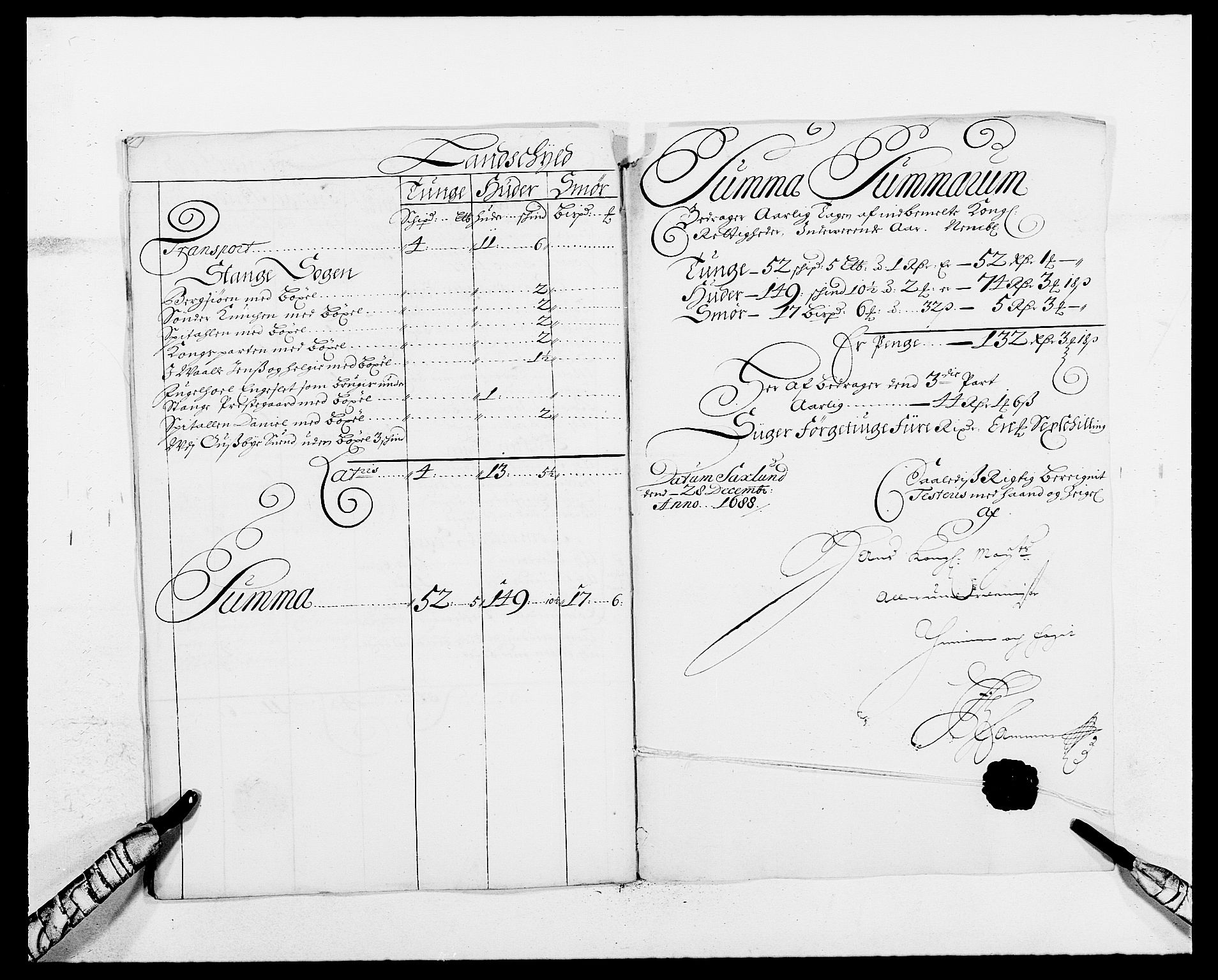 Rentekammeret inntil 1814, Reviderte regnskaper, Fogderegnskap, AV/RA-EA-4092/R16/L1029: Fogderegnskap Hedmark, 1688, s. 227