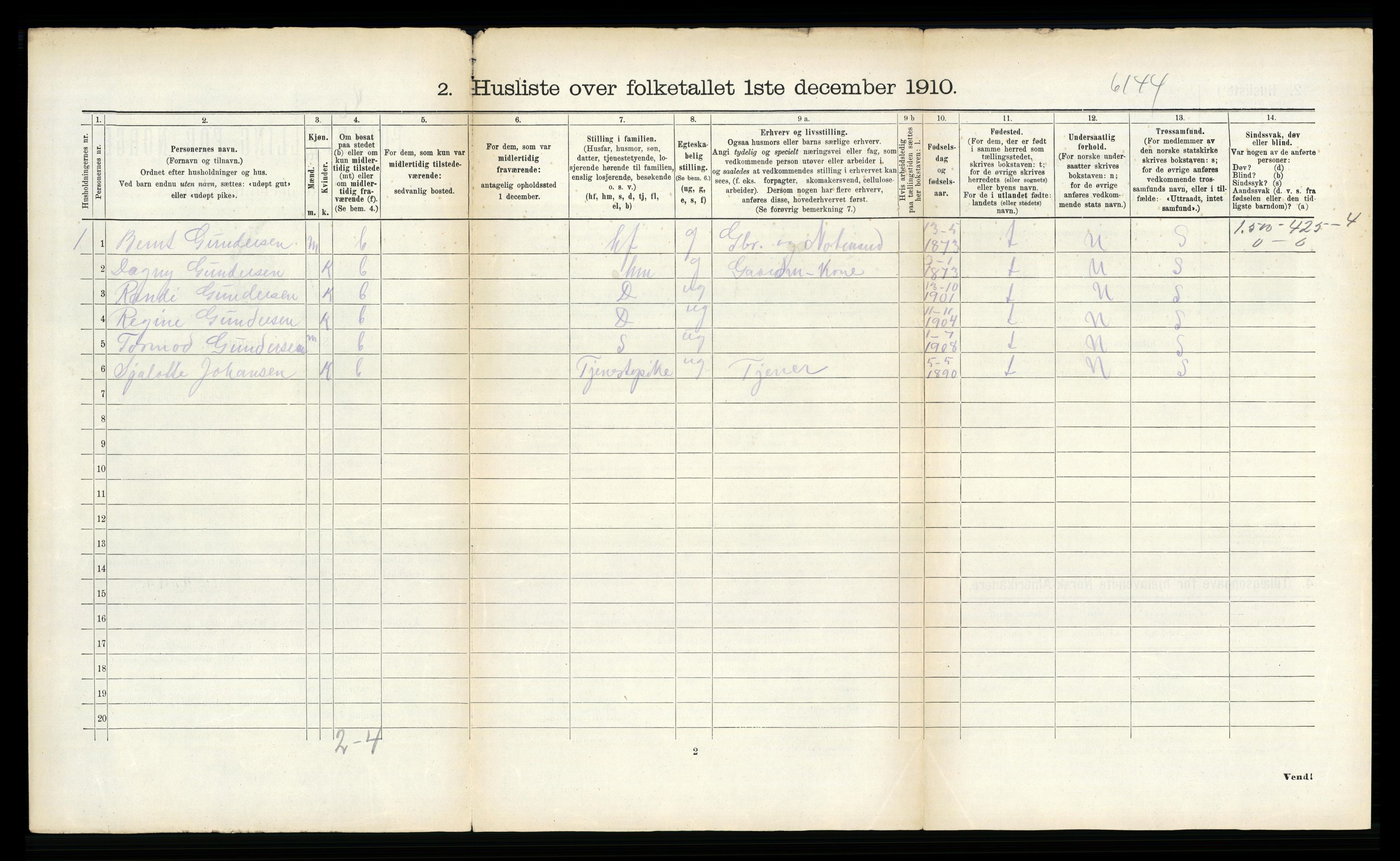 RA, Folketelling 1910 for 1934 Tromsøysund herred, 1910, s. 668