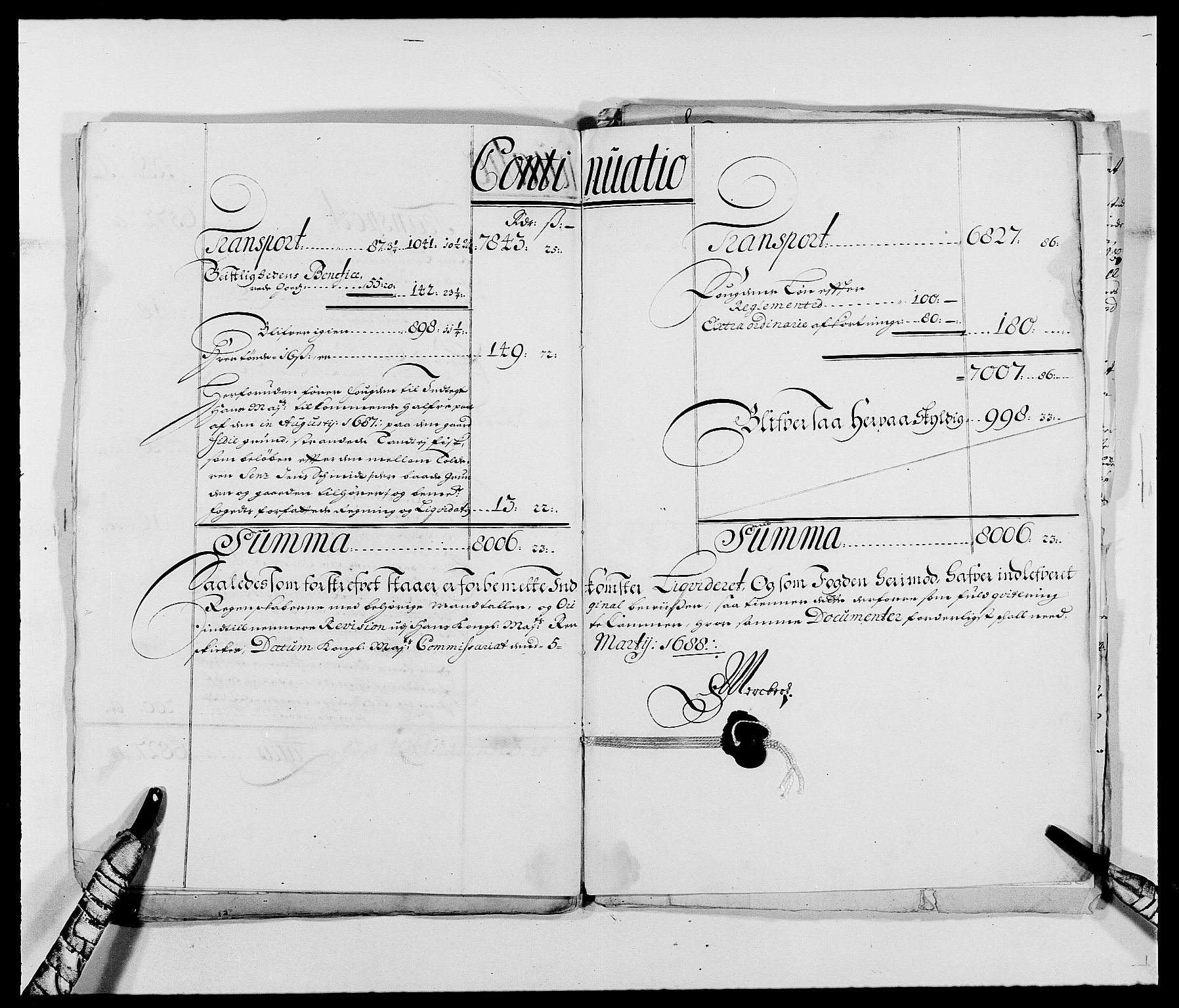 Rentekammeret inntil 1814, Reviderte regnskaper, Fogderegnskap, AV/RA-EA-4092/R39/L2307: Fogderegnskap Nedenes, 1684-1689, s. 44