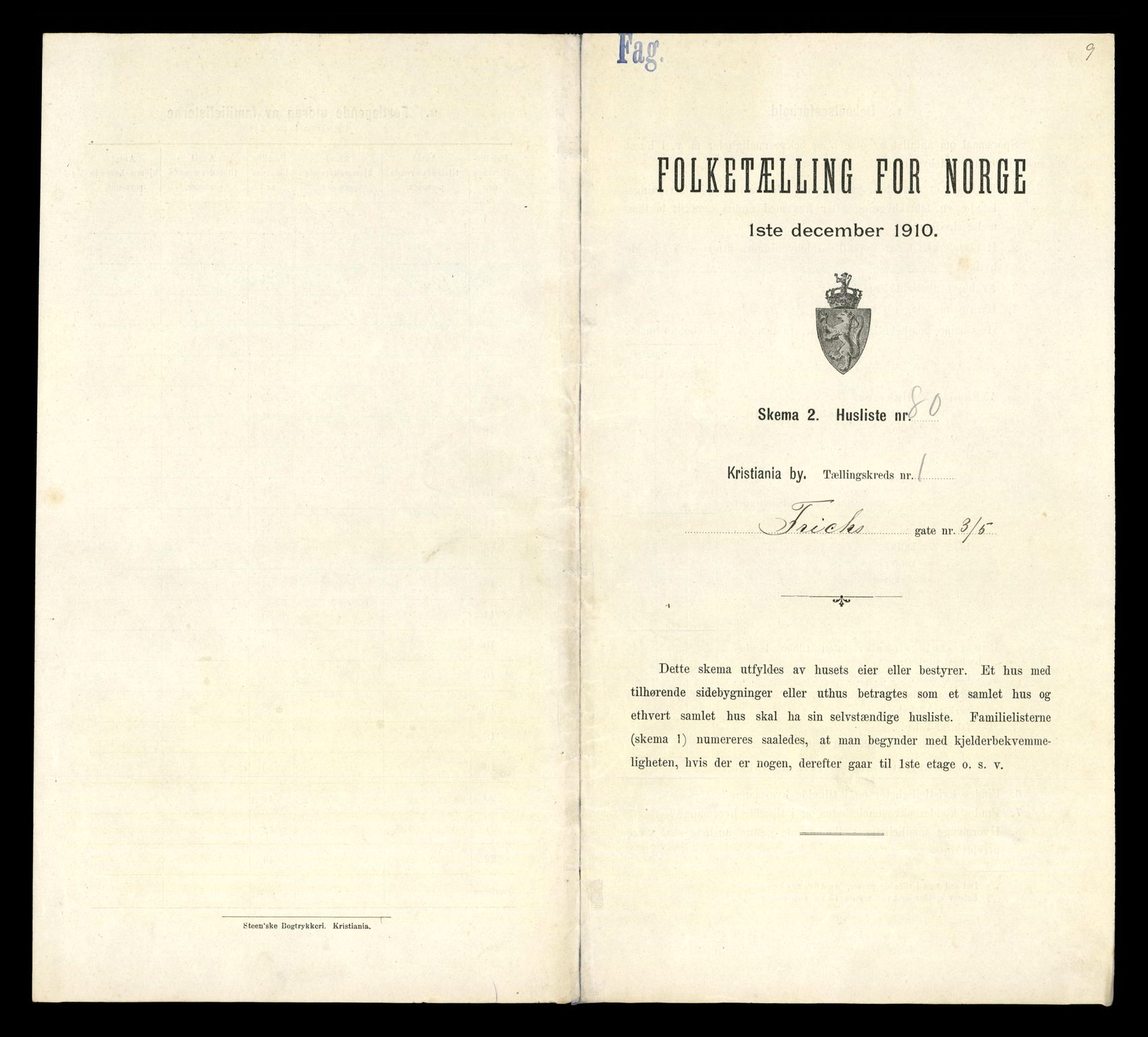 RA, Folketelling 1910 for 0301 Kristiania kjøpstad, 1910, s. 26119