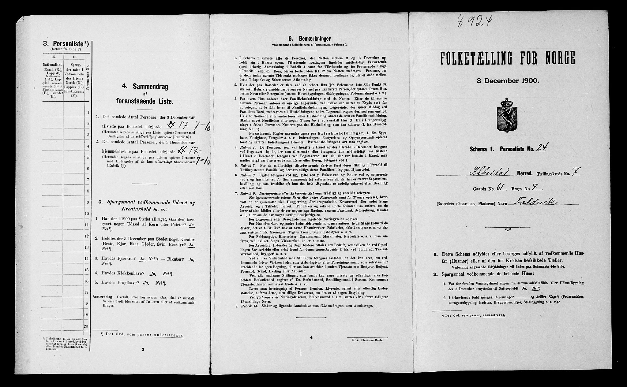 SATØ, Folketelling 1900 for 1917 Ibestad herred, 1900, s. 1032