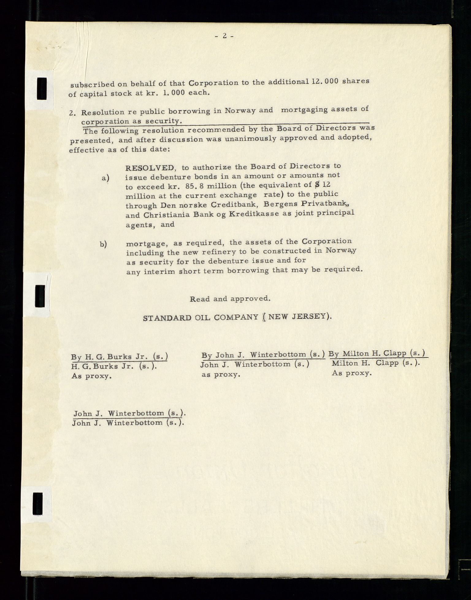 PA 1537 - A/S Essoraffineriet Norge, AV/SAST-A-101957/A/Aa/L0001/0002: Styremøter / Shareholder meetings, board meetings, by laws (vedtekter), 1957-1960, s. 73