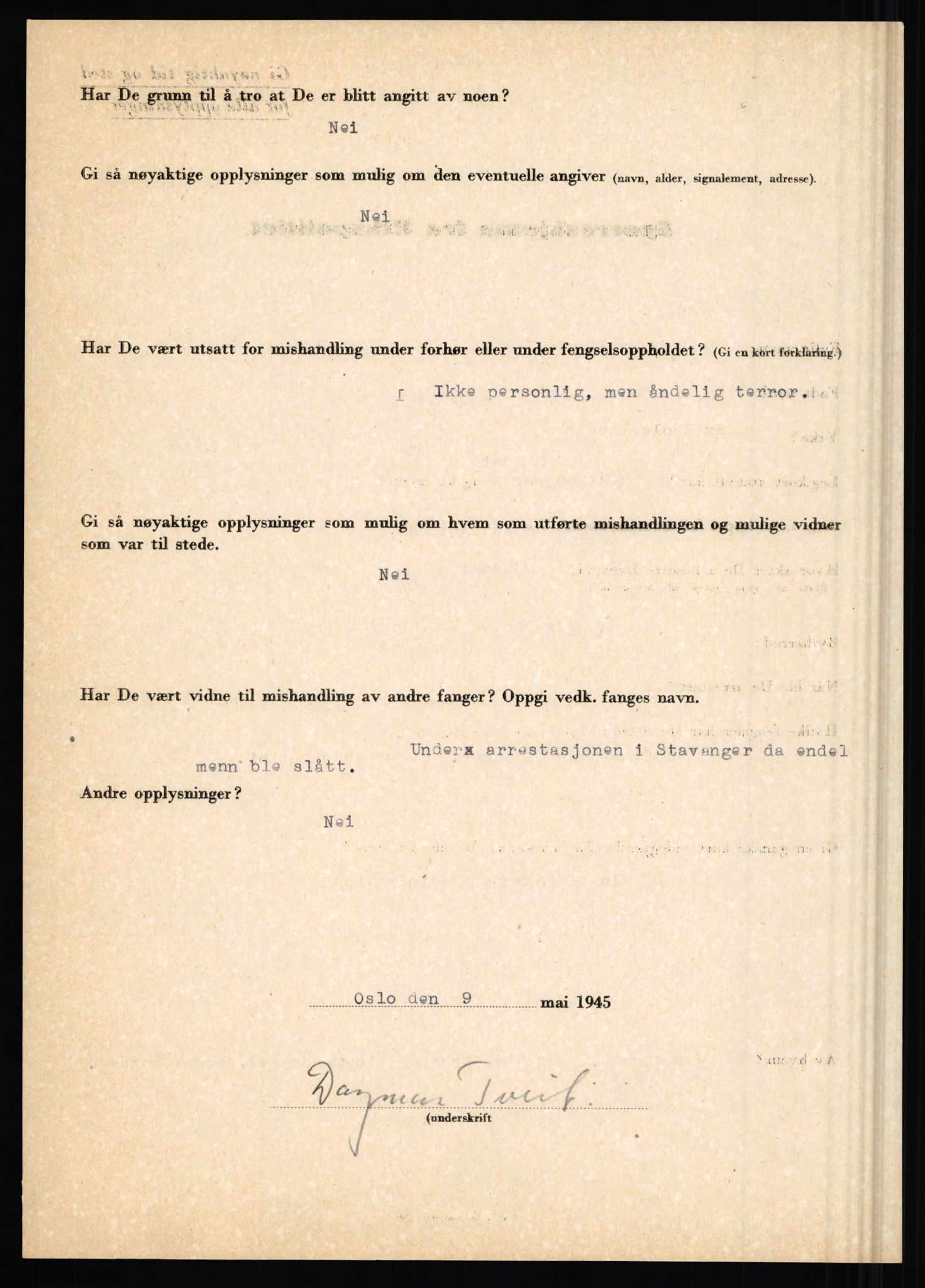 Rikspolitisjefen, AV/RA-S-1560/L/L0017: Tidemann, Hermann G. - Veum, Tjostolv, 1940-1945, s. 540