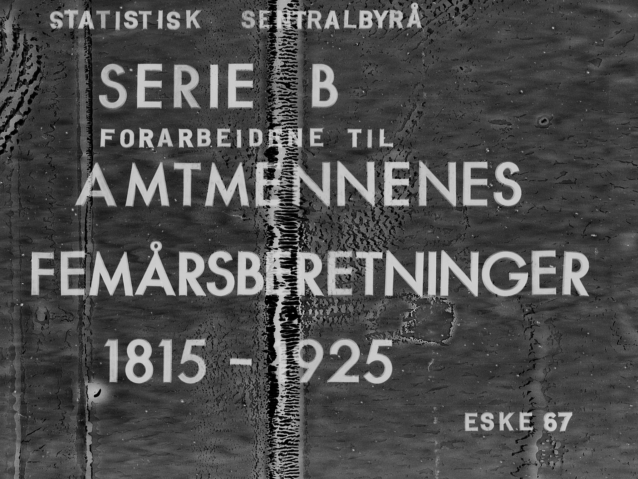 Statistisk sentralbyrå, Næringsøkonomiske emner, Generelt - Amtmennenes femårsberetninger, RA/S-2233/F/Fa/L0067: --, 1885, s. 1