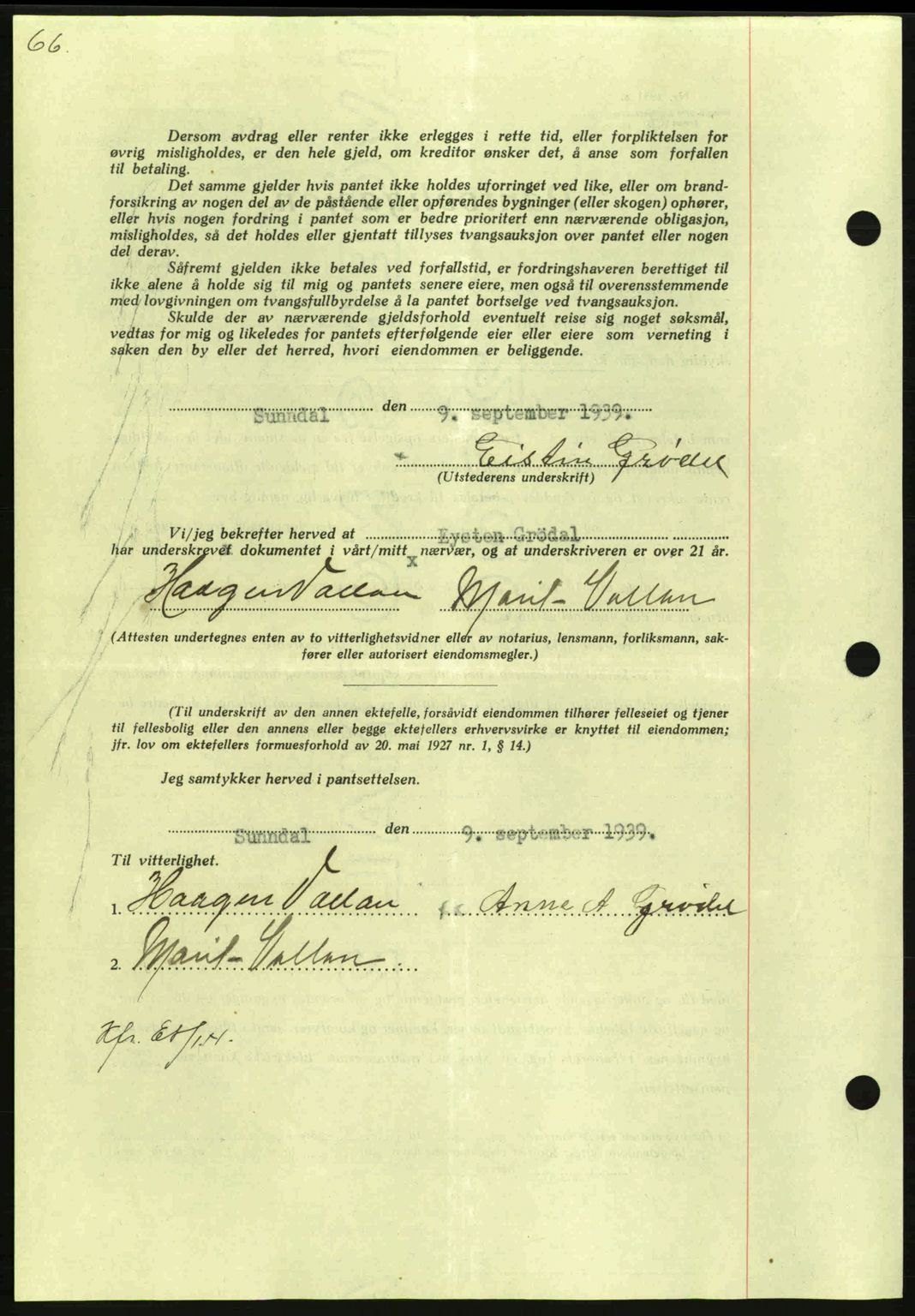 Nordmøre sorenskriveri, AV/SAT-A-4132/1/2/2Ca: Pantebok nr. B86, 1939-1940, Dagboknr: 2686/1939