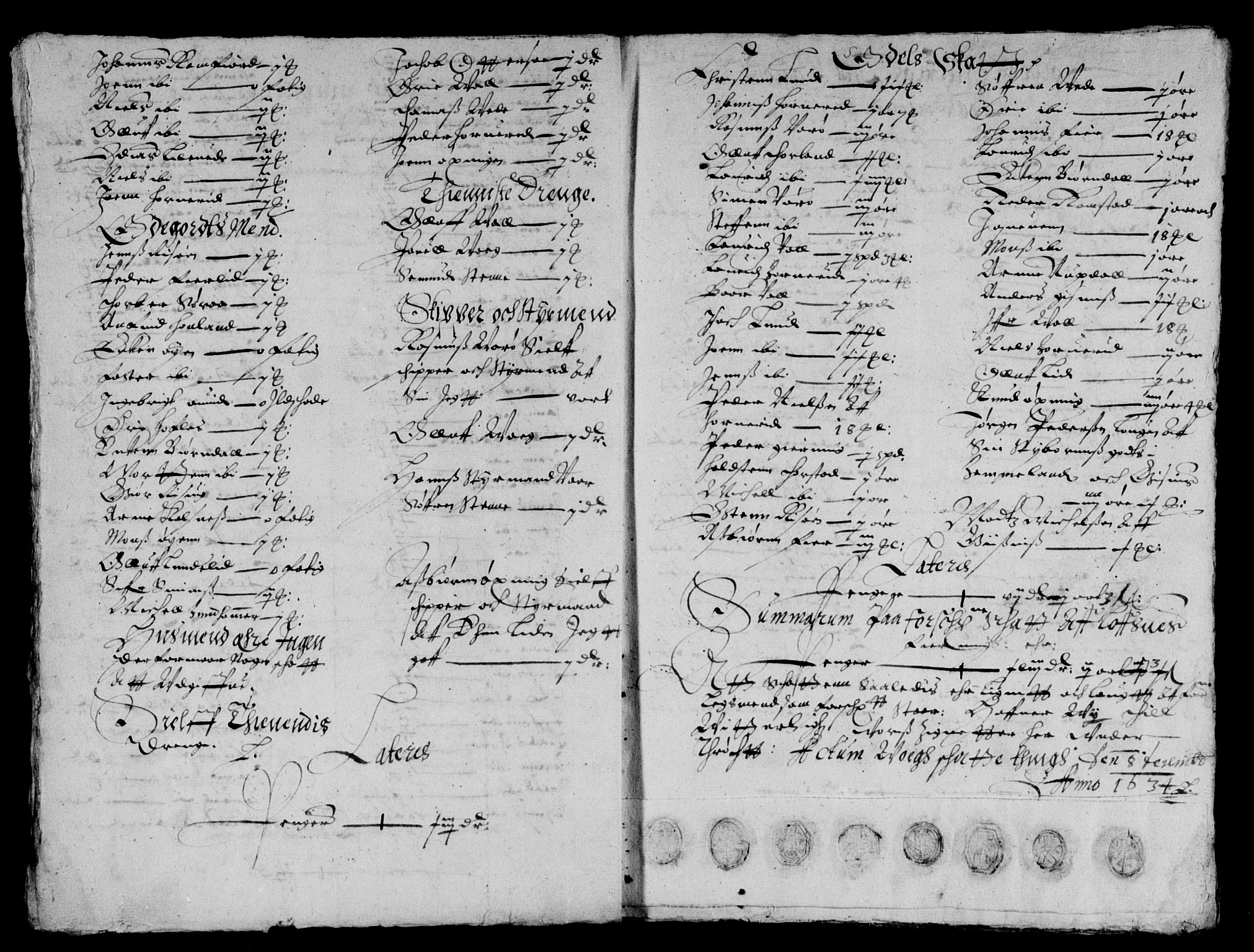 Rentekammeret inntil 1814, Reviderte regnskaper, Lensregnskaper, AV/RA-EA-5023/R/Rb/Rbw/L0055: Trondheim len, 1634-1635