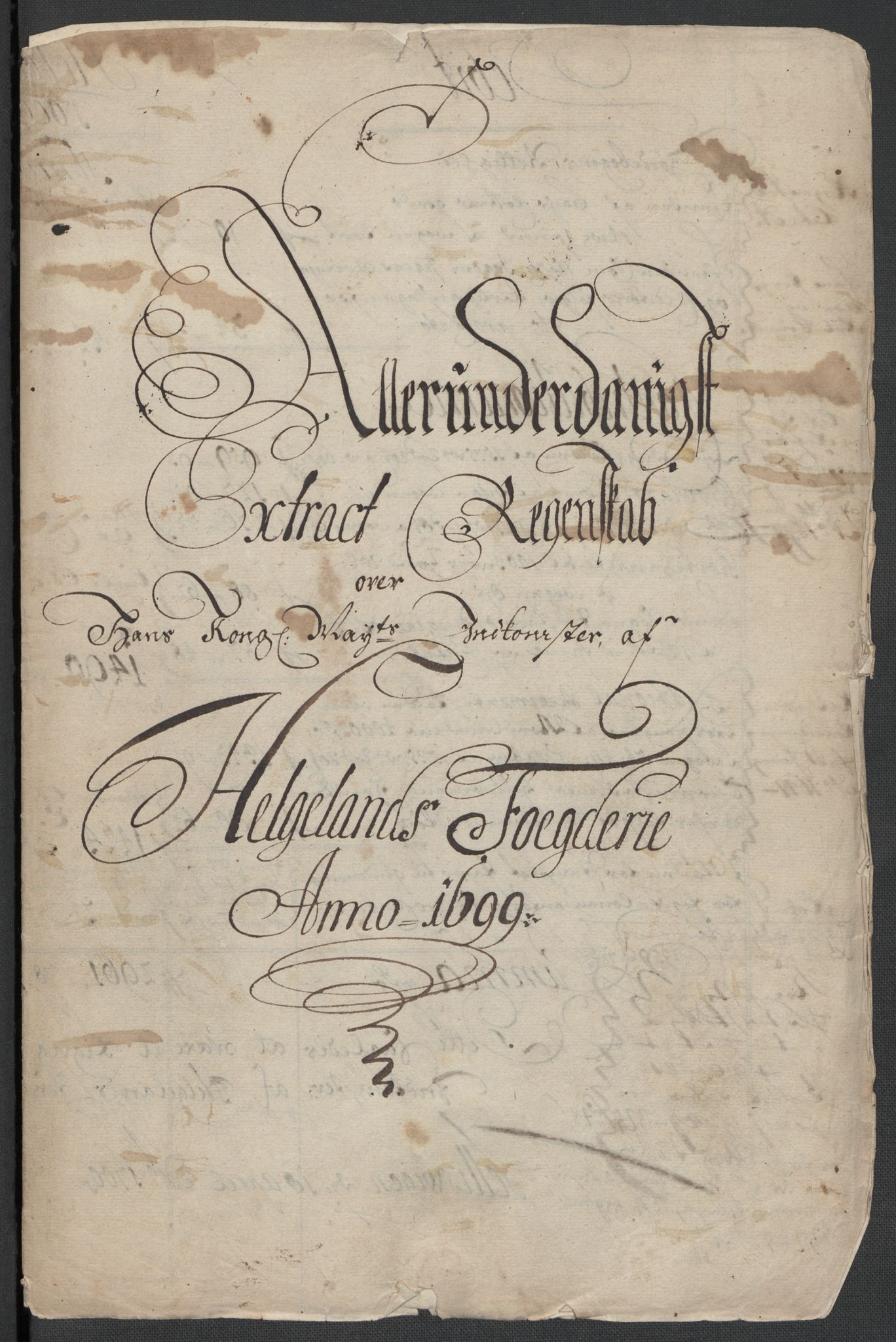 Rentekammeret inntil 1814, Reviderte regnskaper, Fogderegnskap, AV/RA-EA-4092/R65/L4507: Fogderegnskap Helgeland, 1699-1701, s. 4