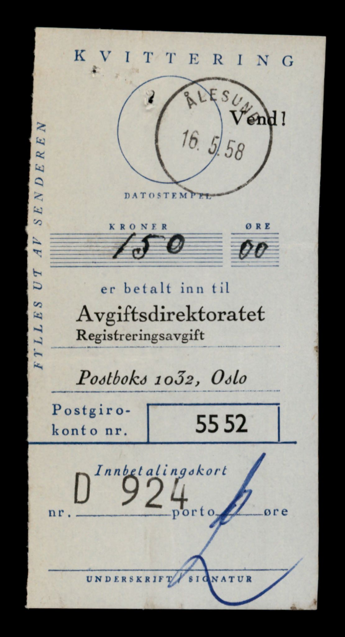 Møre og Romsdal vegkontor - Ålesund trafikkstasjon, SAT/A-4099/F/Fe/L0029: Registreringskort for kjøretøy T 11430 - T 11619, 1927-1998, s. 2615