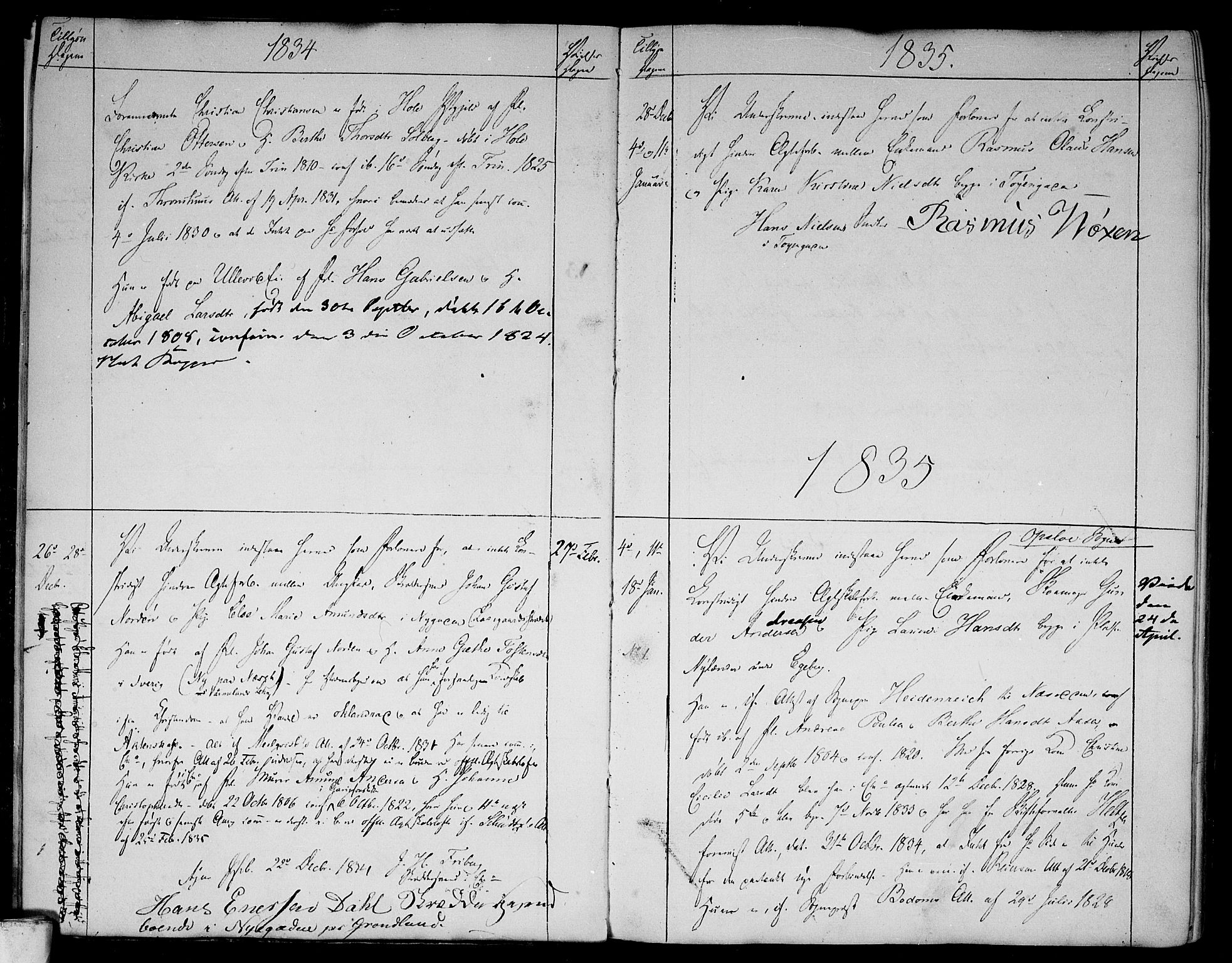 Aker prestekontor kirkebøker, SAO/A-10861/H/L0001: Lysningsprotokoll nr. 1, 1834-1842