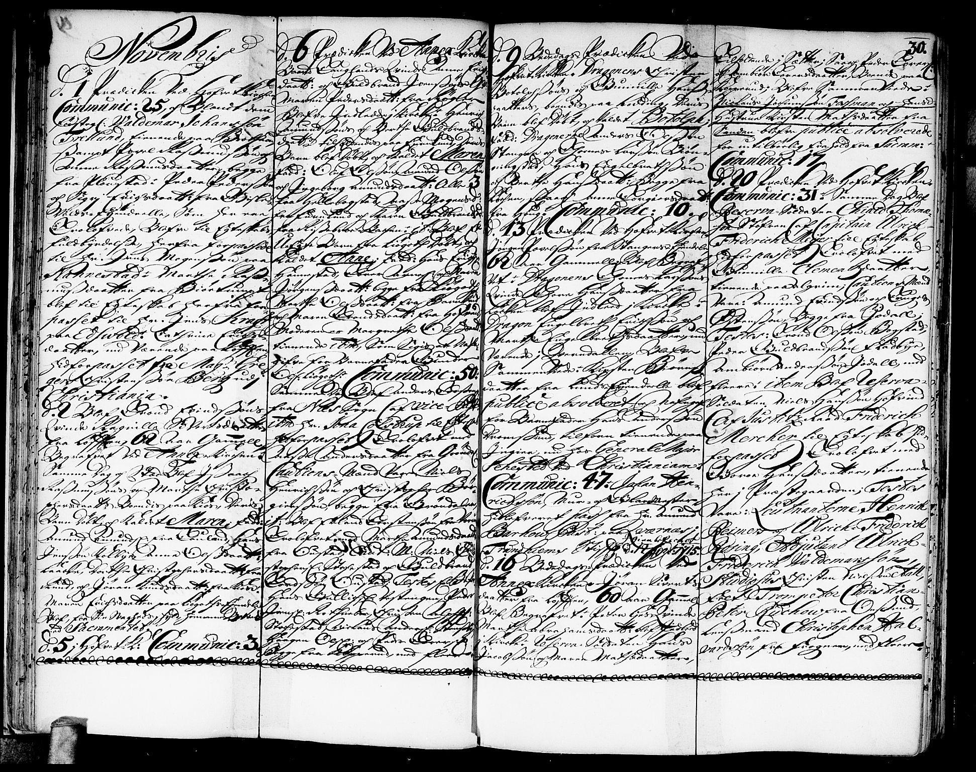 Ullensaker prestekontor Kirkebøker, AV/SAO-A-10236a/F/Fa/L0003: Ministerialbok nr. I 3, 1711-1720, s. 30