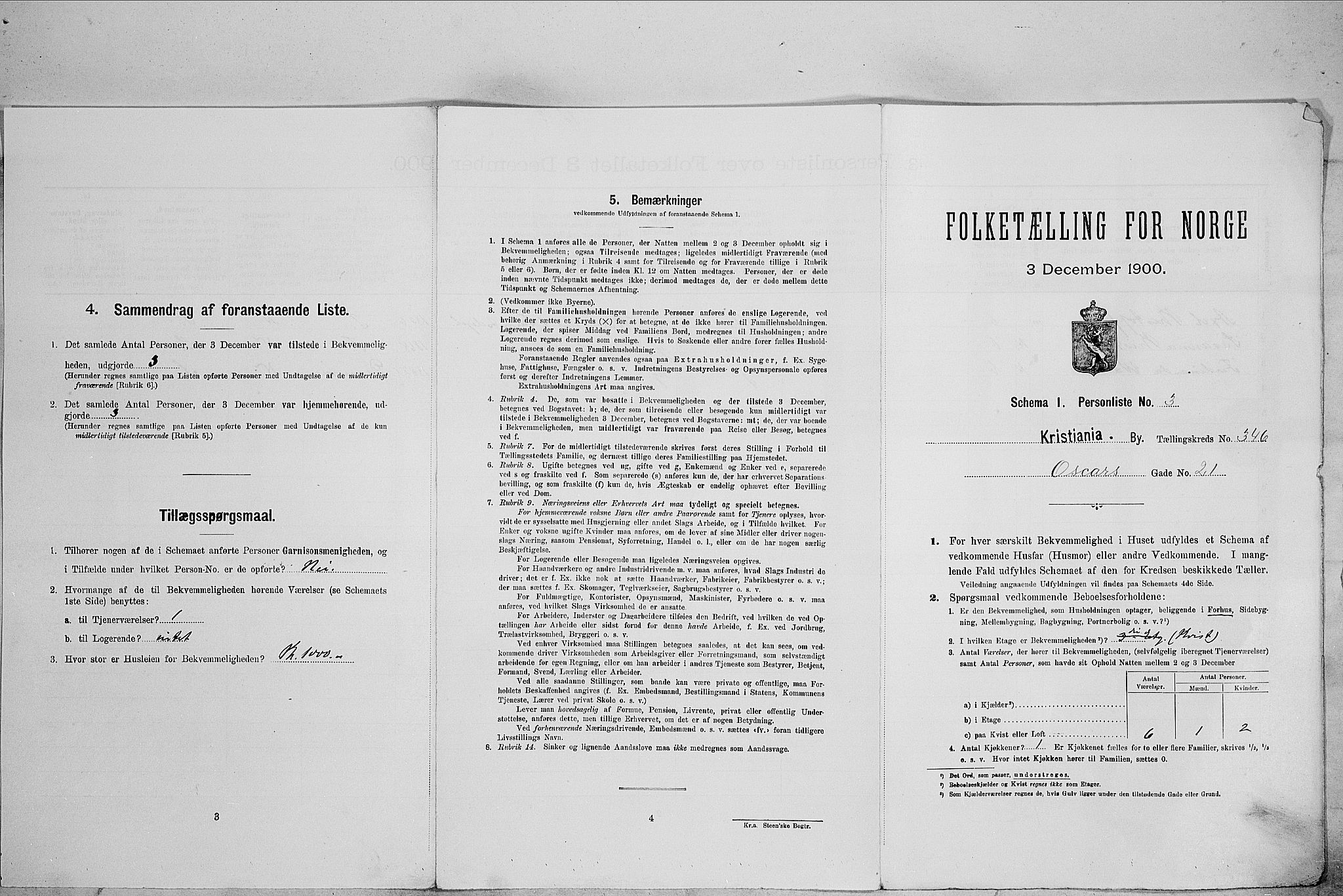 SAO, Folketelling 1900 for 0301 Kristiania kjøpstad, 1900, s. 68849