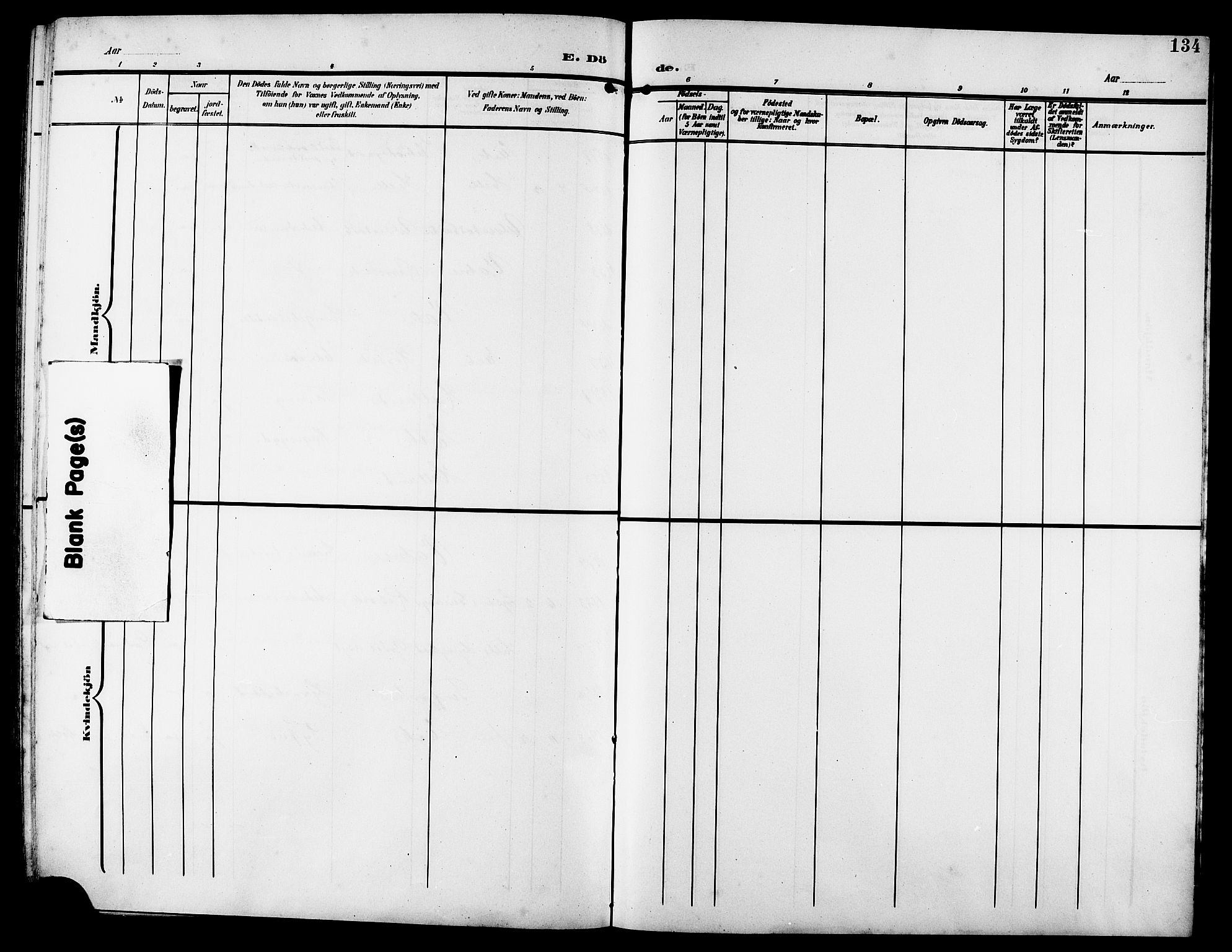 Ministerialprotokoller, klokkerbøker og fødselsregistre - Møre og Romsdal, SAT/A-1454/525/L0377: Klokkerbok nr. 525C03, 1903-1917, s. 134