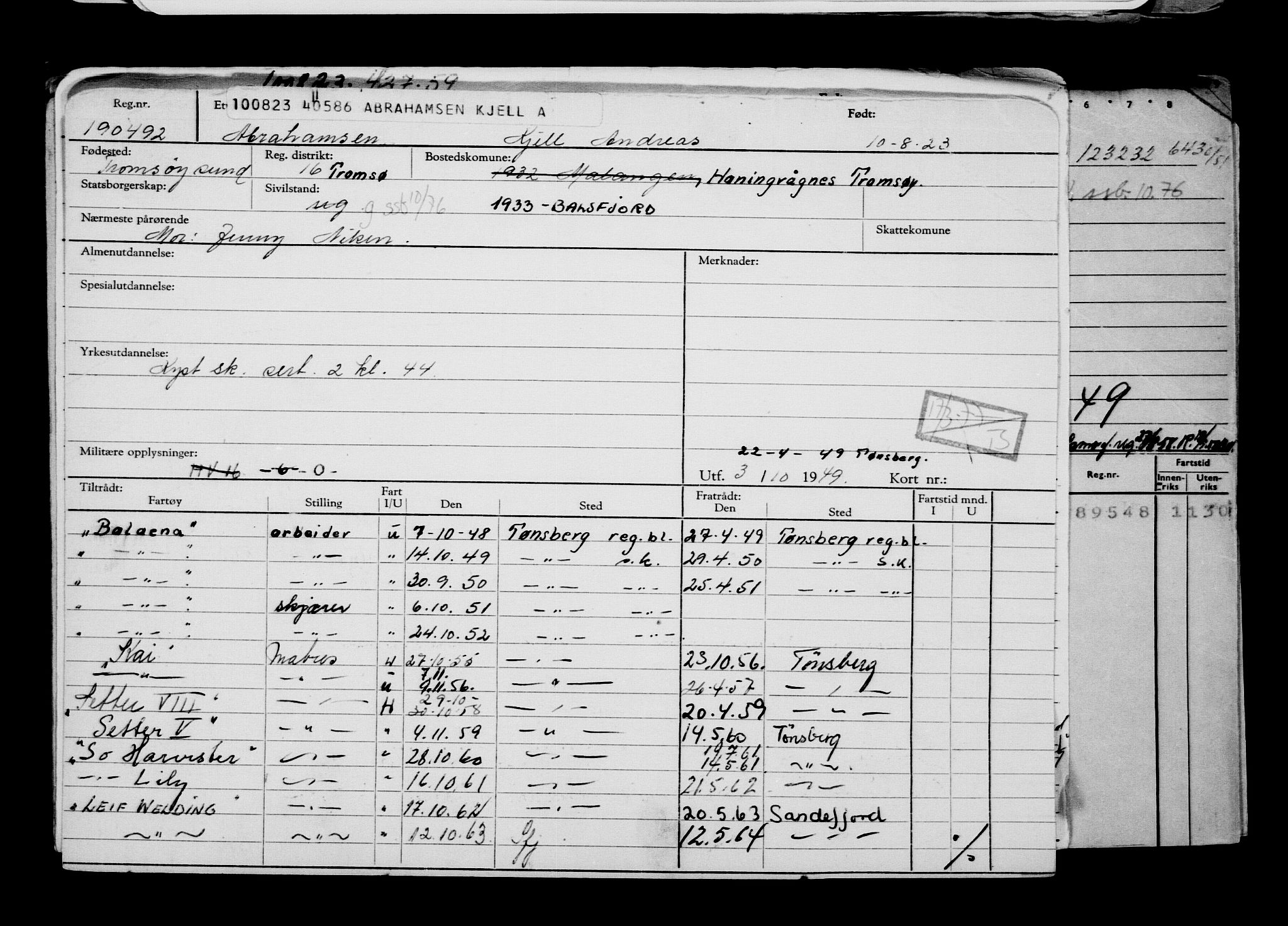 Direktoratet for sjømenn, AV/RA-S-3545/G/Gb/L0221: Hovedkort, 1923, s. 742