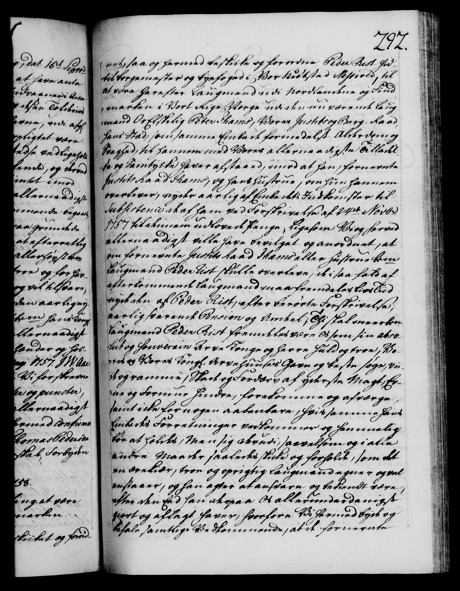Danske Kanselli 1572-1799, RA/EA-3023/F/Fc/Fca/Fcaa/L0040: Norske registre, 1757-1759, s. 292a
