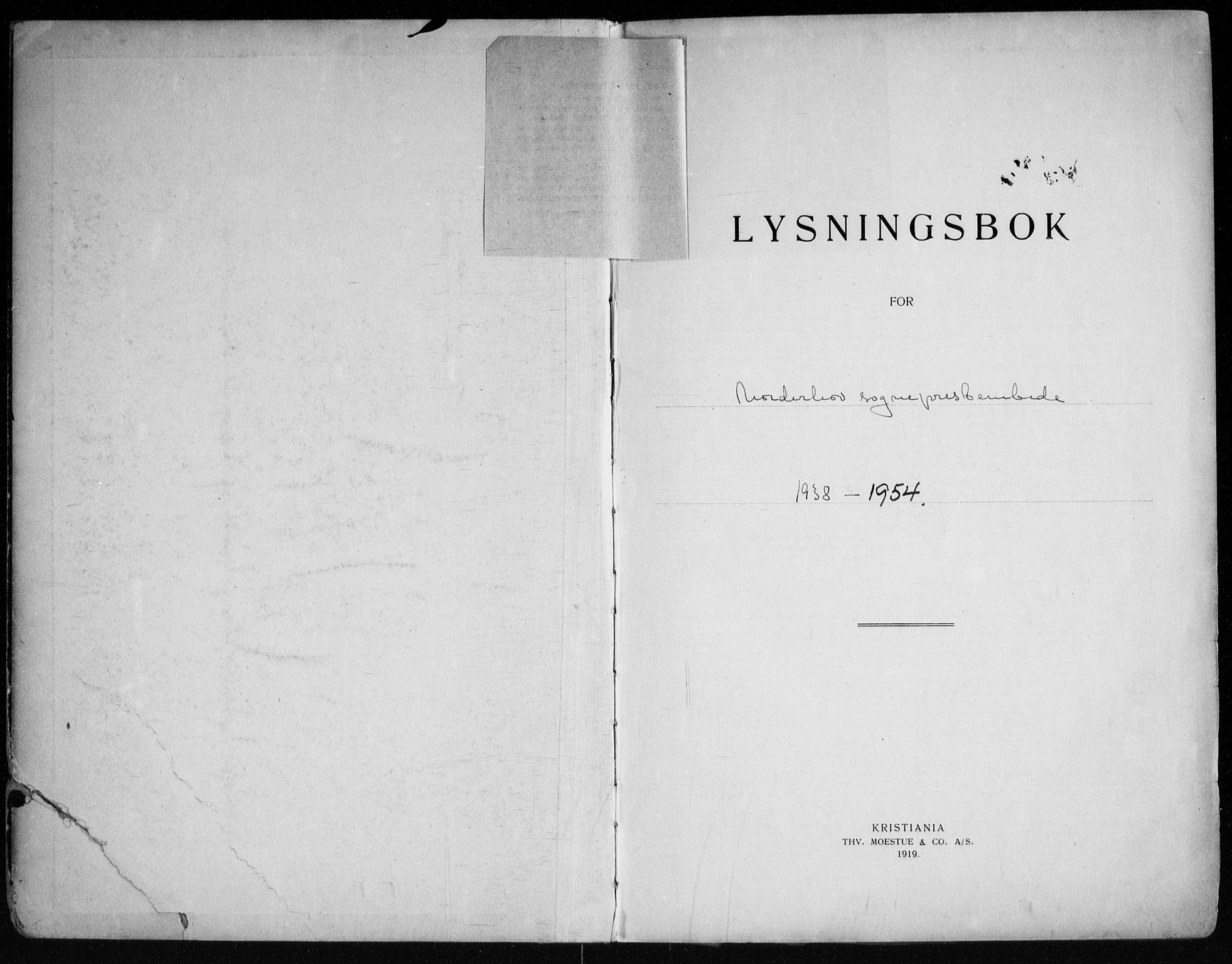 Norderhov kirkebøker, SAKO/A-237/H/Ha/L0005: Lysningsprotokoll nr. 5, 1938-1954