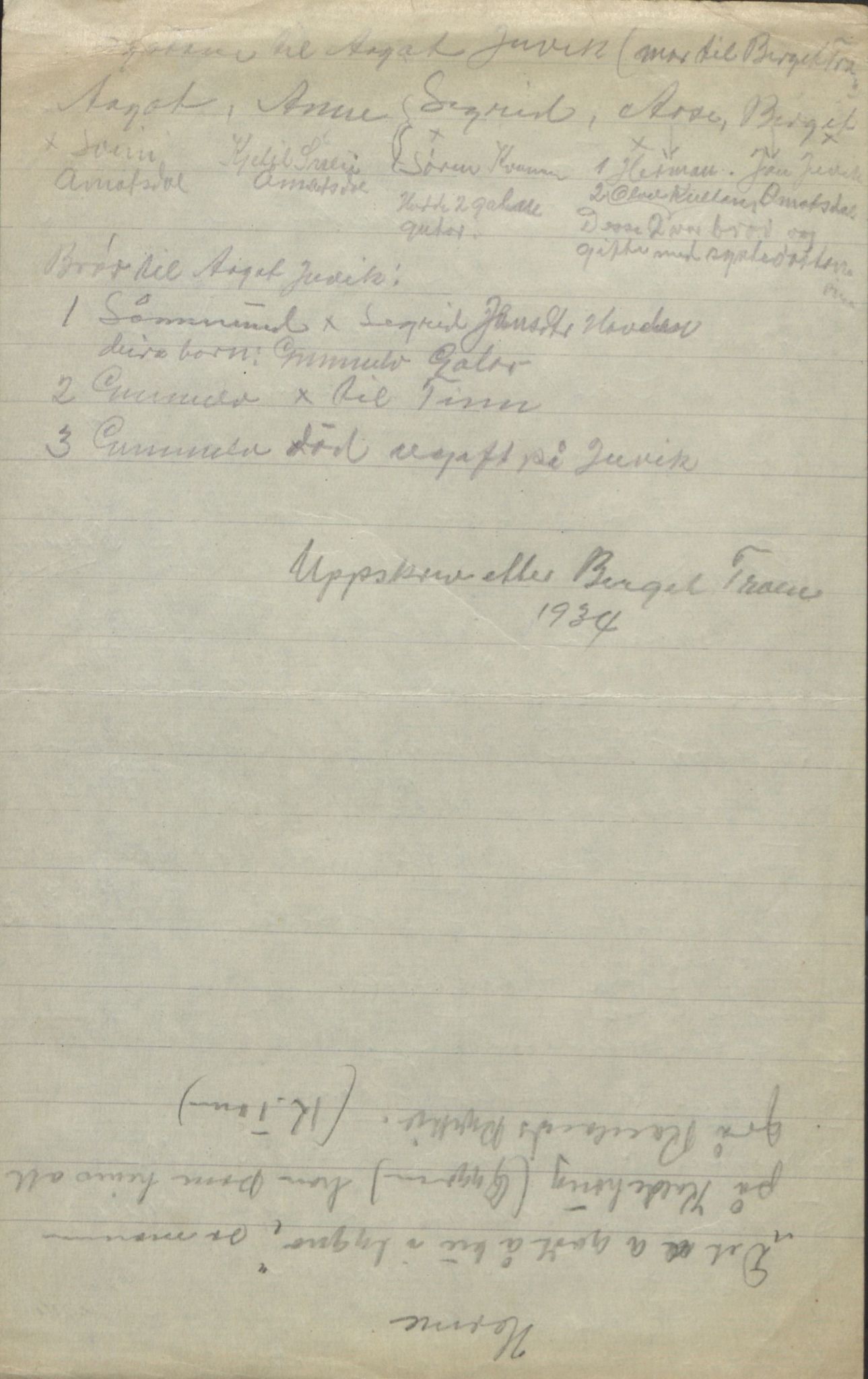 Rikard Berge, TEMU/TGM-A-1003/F/L0017/0030: 551-599 / 580 Notisar, avskrifter, brev og avisutklypp, 1931-1937